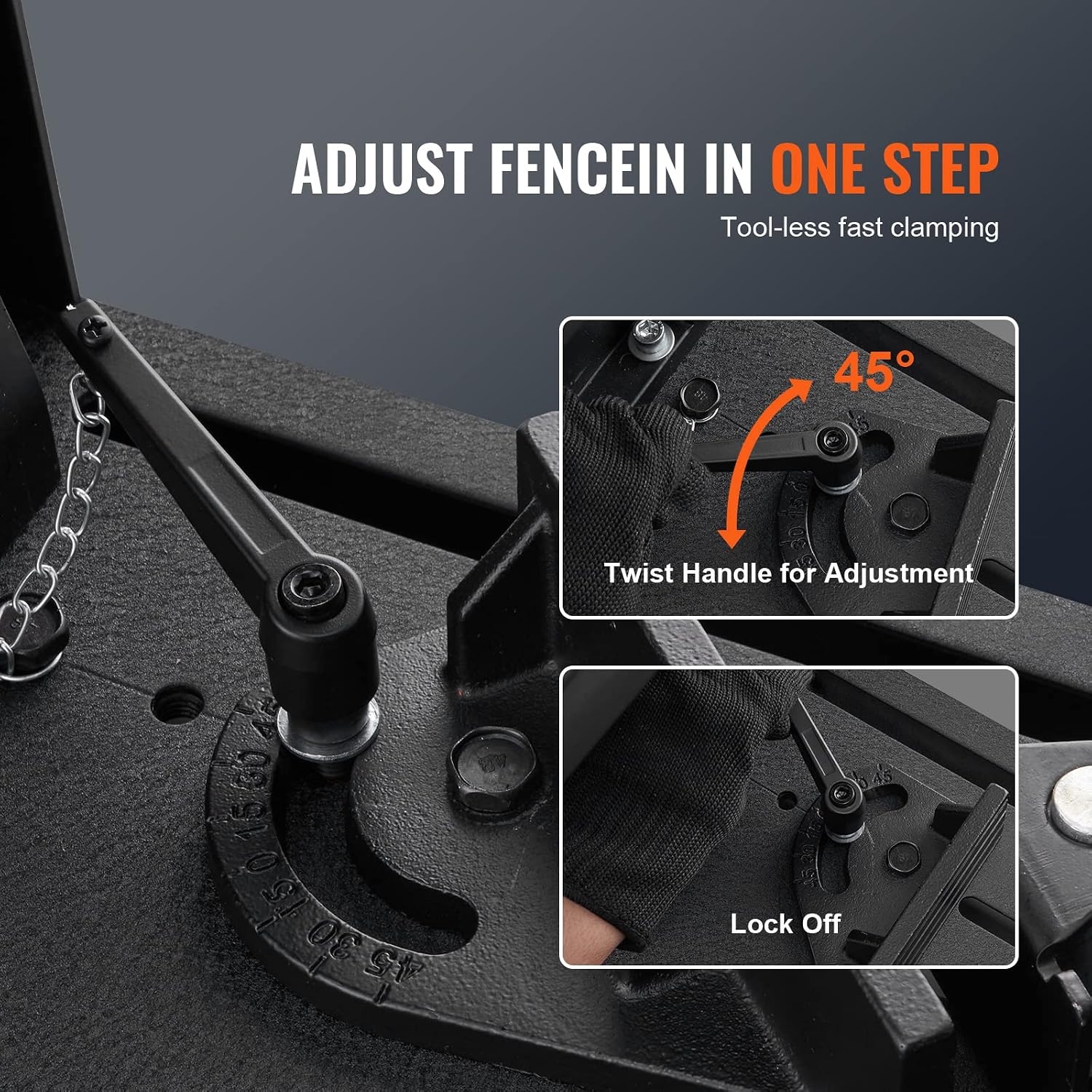 image:imageVEVOR Chop Saw 714 in Stainless Steel Cold Cut Blade 1200 W Motor 4000 rmin Speed 045 Adjustable Cutting Angle Metal Cutting Chop Saw for Metal Square and Flat Tubes IShaped Steels14 2800W
