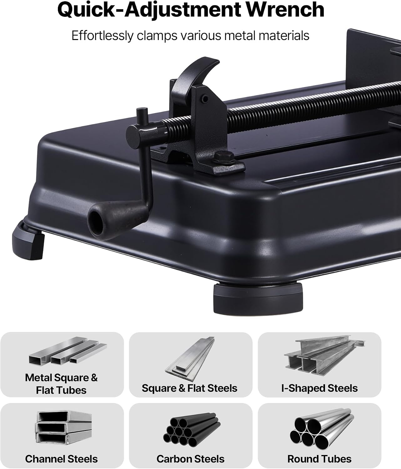 image:imageVEVOR Chop Saw 714 in Stainless Steel Cold Cut Blade 1200 W Motor 4000 rmin Speed 045 Adjustable Cutting Angle Metal Cutting Chop Saw for Metal Square and Flat Tubes IShaped Steels14 2000W