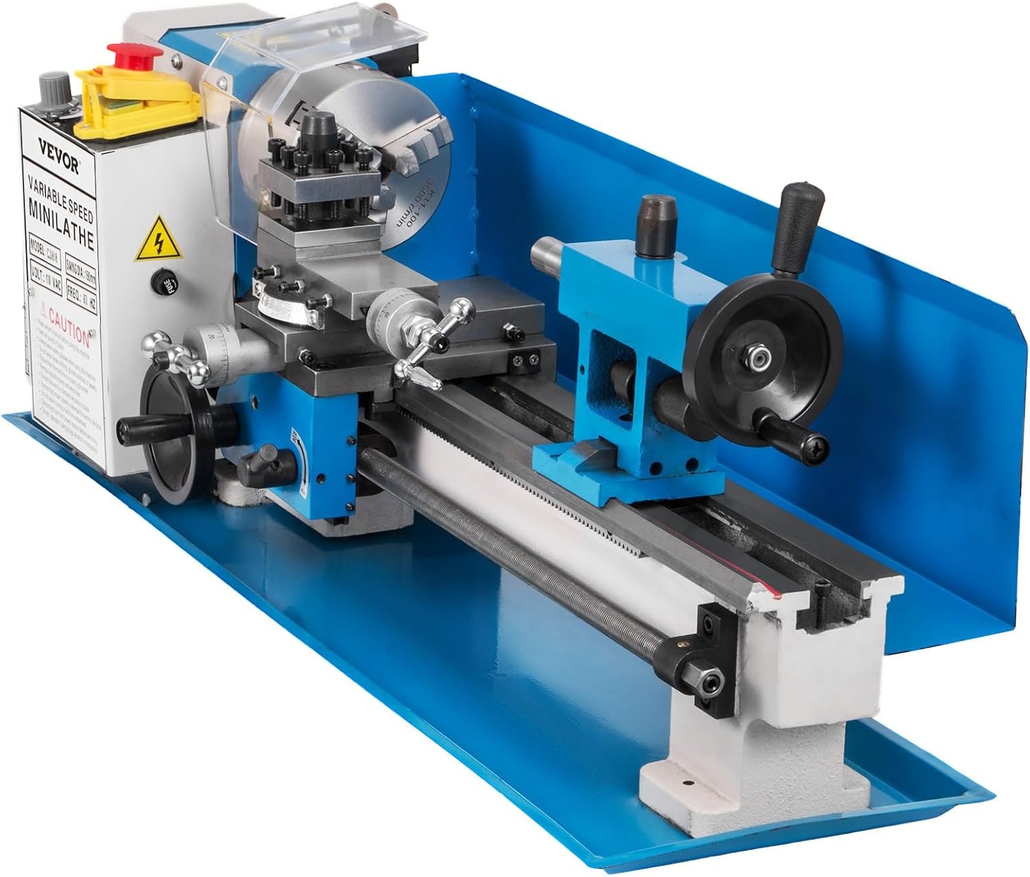 image:imageVEVOR Compact Metal Lathe 7 x 14 Adjustable Speed 02500 RPM Equipped with 4 3jaw Chuck Ideal for Metalworking Benchtop Design for Metal Turning Projects