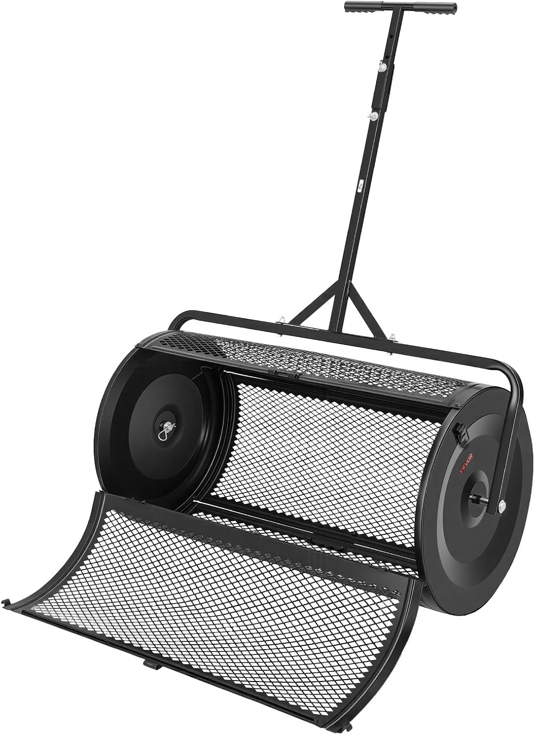 image:imageVEVOR Compost Spreader 36 Wide Peat Moss Spreader with PushTow Handle 4 Heights Adjustable PowderCoated Steel Garden Peat Moss Roller Heavy Duty Grass Seed Roller for Planting Seeding Black36in