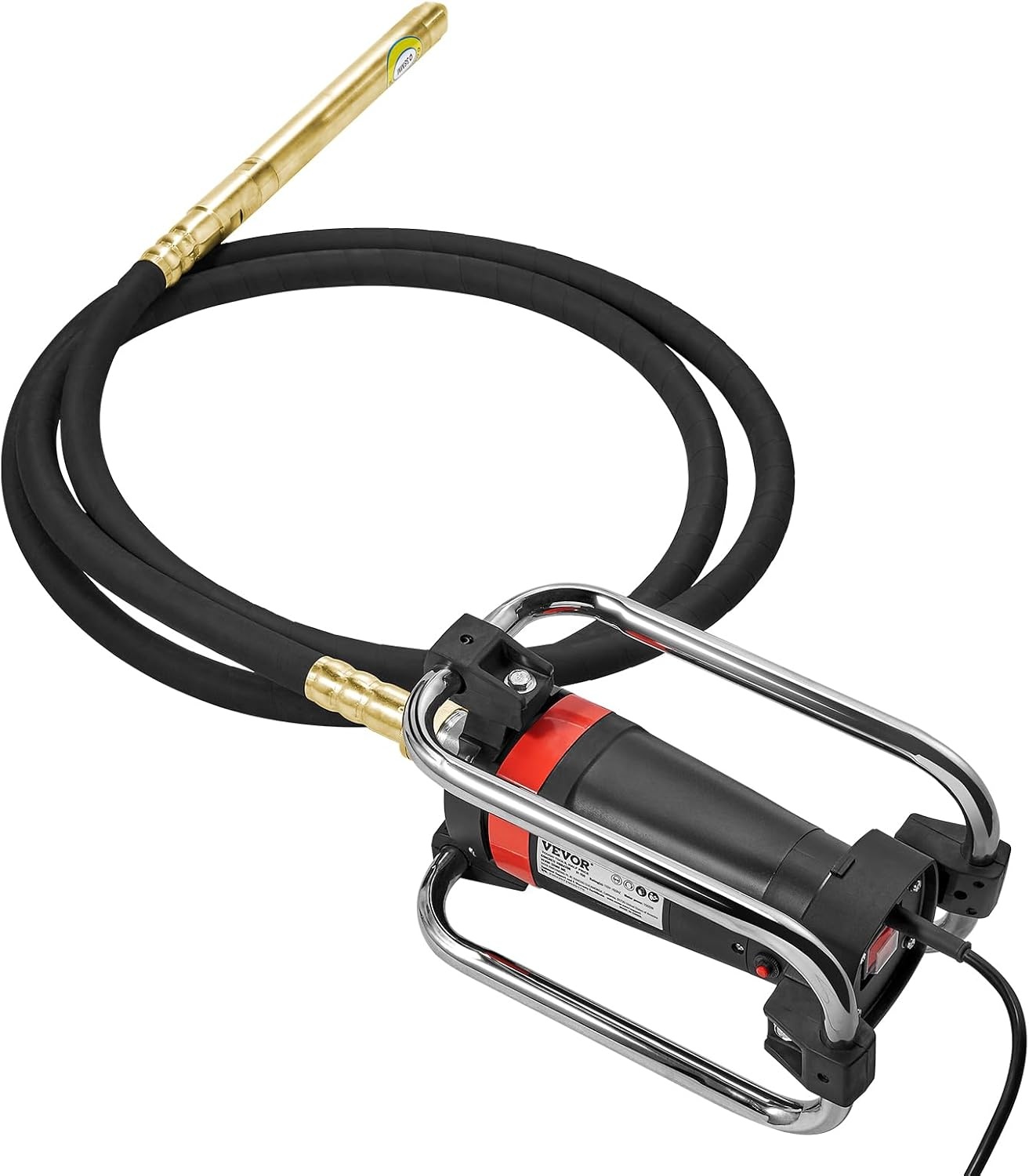 image:imageVEVOR Concrete Vibrator 1300W Power 16000 Vibrations Per Minute Durable 2HP Copper Engine Portable for Construction Comes with 1475ft Shaft Ideal for Removing Air Pockets amp SmoothingShaft new version