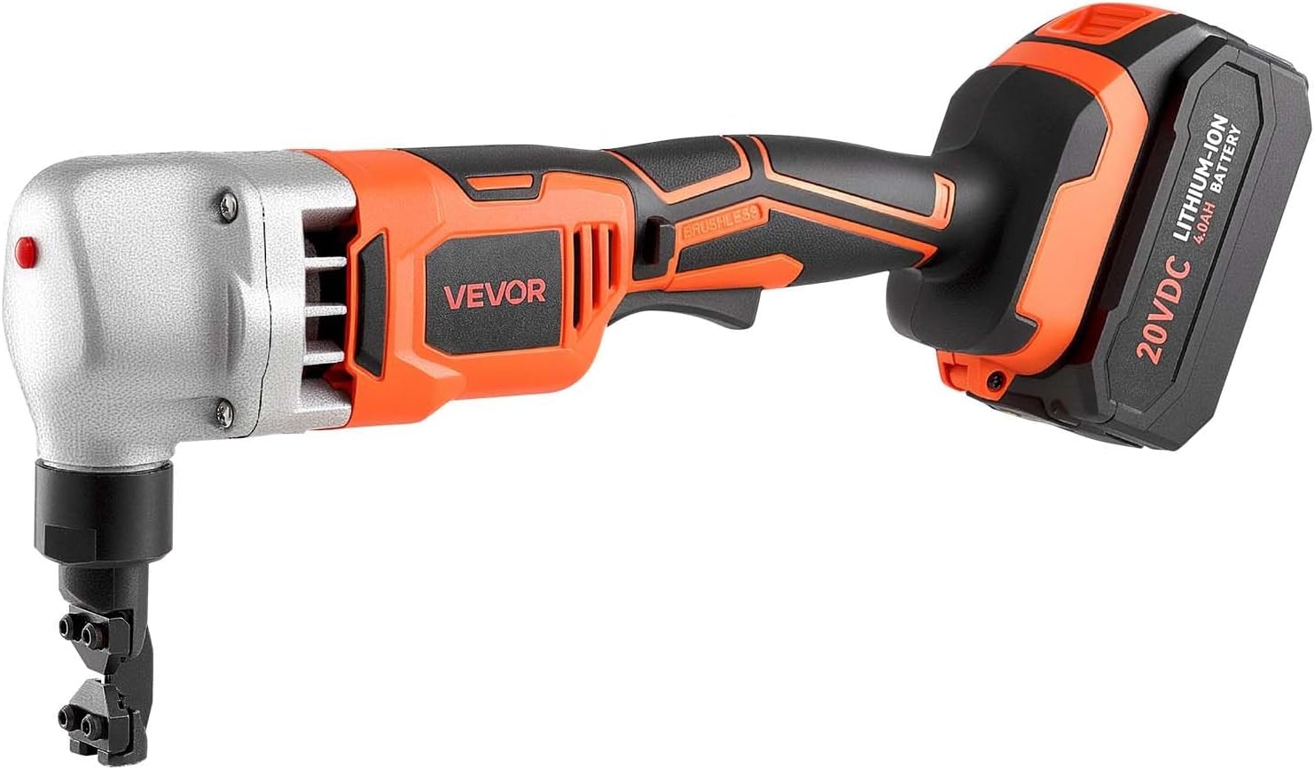 image:imageVEVOR Cordless Metal Nibbler with 18 V 2000 mAh Battery 1200 RPM Brushless Motor Electric Nibbler Metal Cutter with Plastic Carrying Case for Cutting Stainless Steel Aluminum and Copper Sheet007in18mm 18V 1200RPM