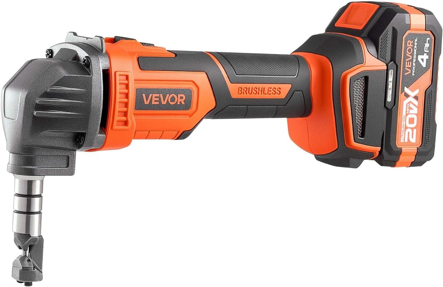 image:imageVEVOR Cordless Metal Nibbler with 18 V 2000 mAh Battery 1200 RPM Brushless Motor Electric Nibbler Metal Cutter with Plastic Carrying Case for Cutting Stainless Steel Aluminum and Copper Sheet006in16mm 20V 2200RPM
