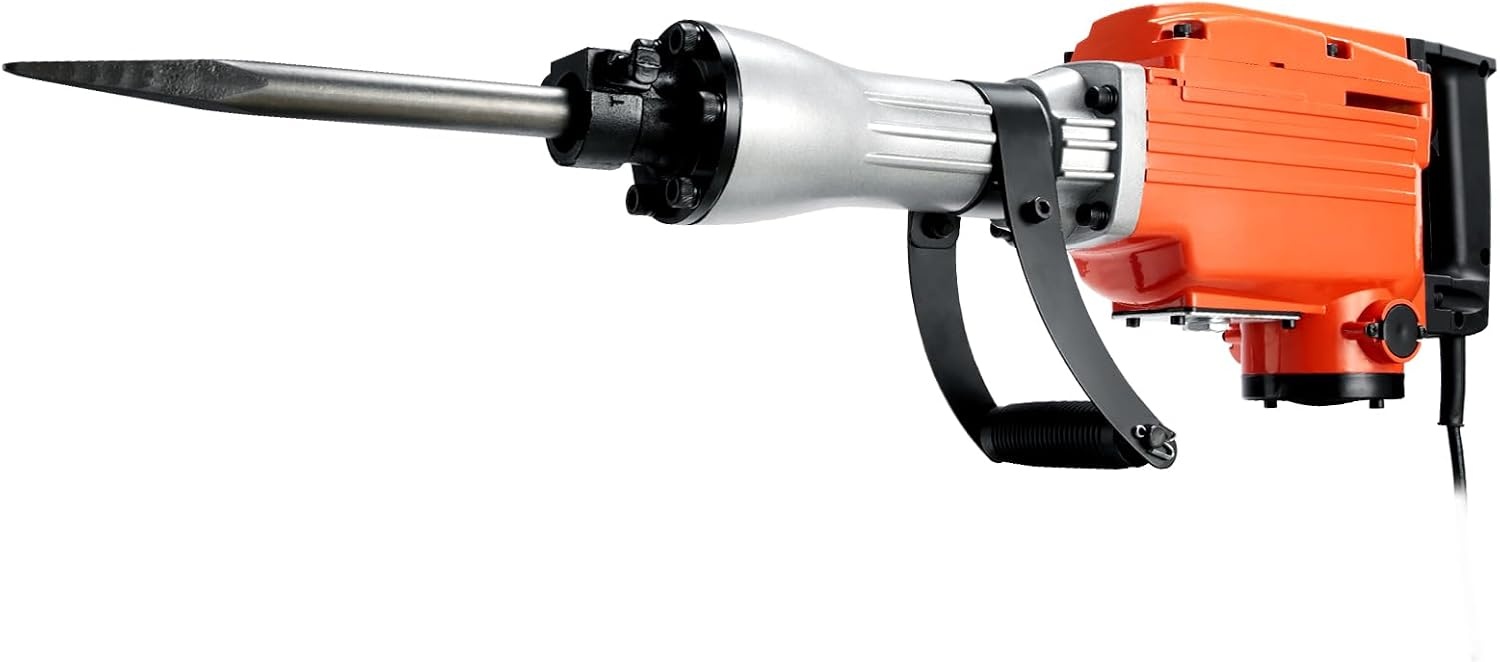image:imageVEVOR Demolition Jack Hammer 2200W Electric Jackhammer Heavy Duty 1350 BPM Jack Hammer Concrete Breaker with 1 Point Chisel 1 Flat Chisel Storage Case Gloves and Goggles for DemolitionOrange