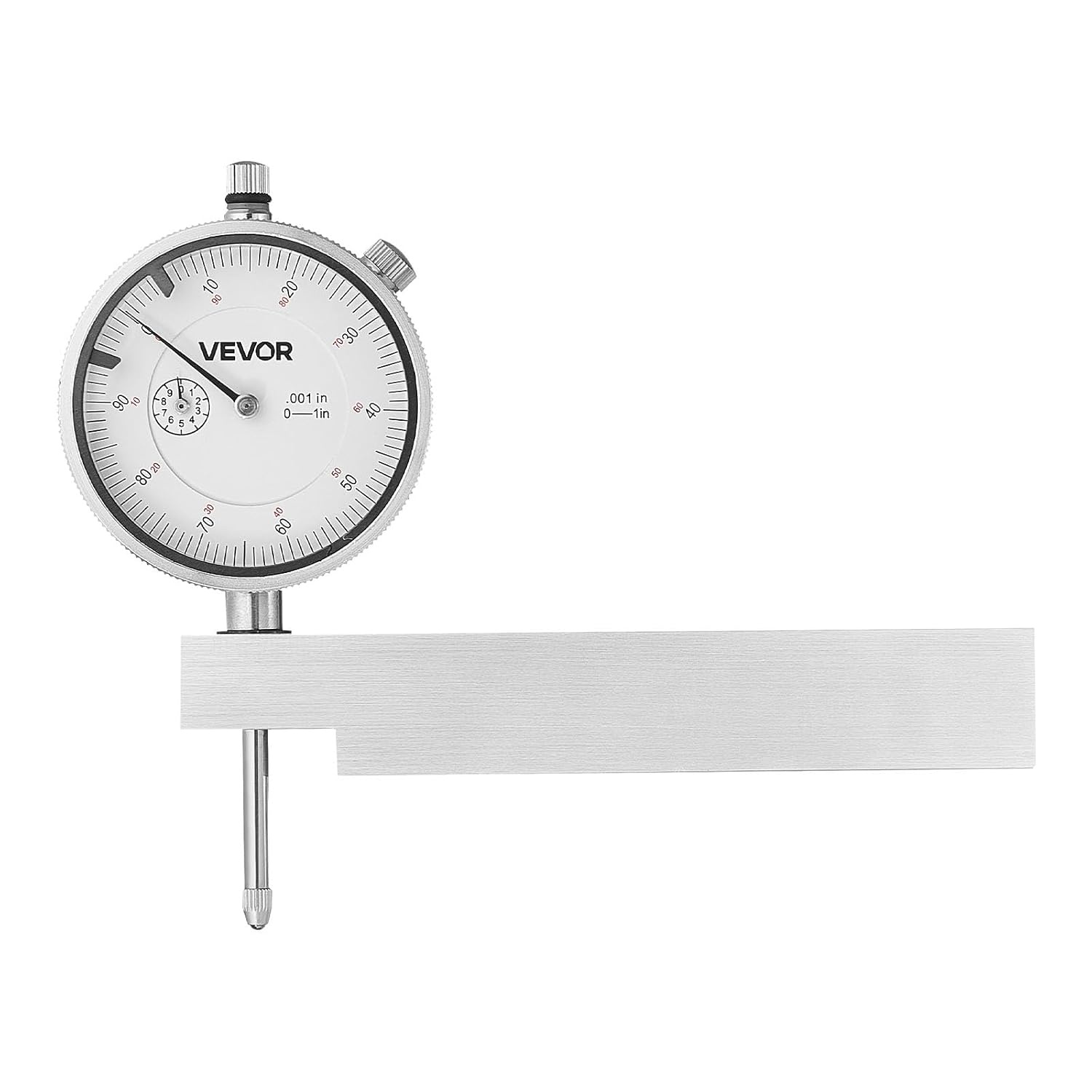 image:imageVEVOR Dial Test Indicator with Metal Base 0001 inch Accuracy 01 inch Range Easy to Read Large Dial Professional for Narrow Area Measurement Industrial Machining amp Inspection Precision Testing
