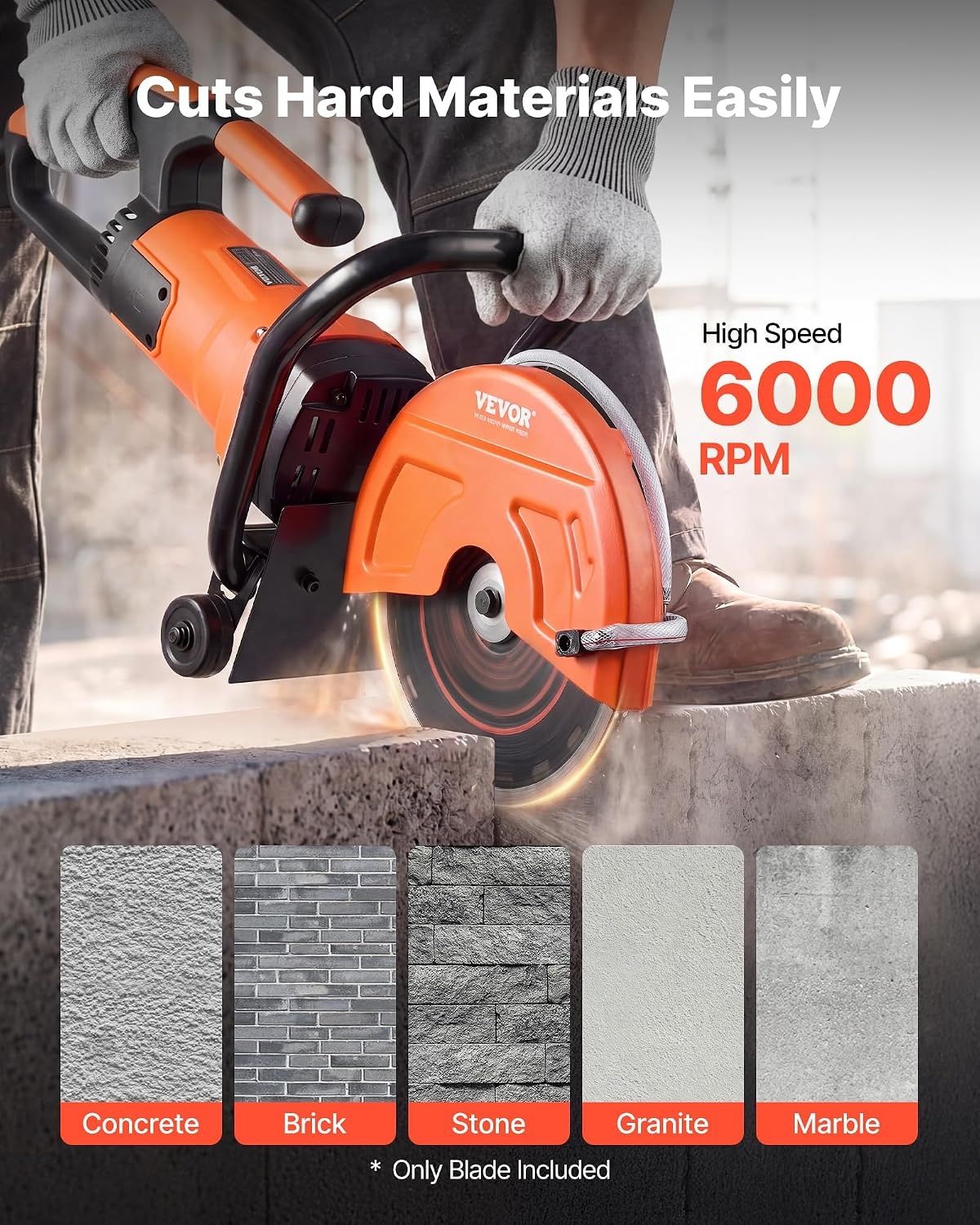 image:imageVEVOR Diamond Blades 63 inch 5Pack Wall Chaser Saw Blade Cutting Blade 087 in Arbor HighHardness Diamond Segments 65Mn Steel Core Dry Wet Cutting Clean Edges for Concrete Brick Stone Cement12 inch