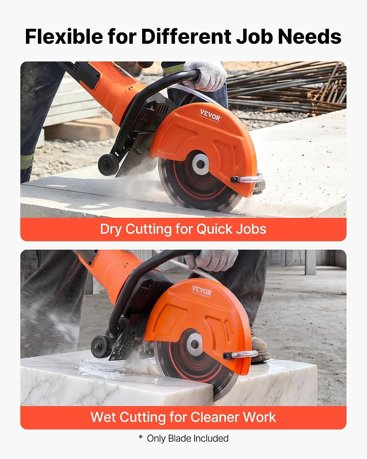 image:imageVEVOR Diamond Blades 63 inch 5Pack Wall Chaser Saw Blade Cutting Blade 087 in Arbor HighHardness Diamond Segments 65Mn Steel Core Dry Wet Cutting Clean Edges for Concrete Brick Stone Cement12 inch