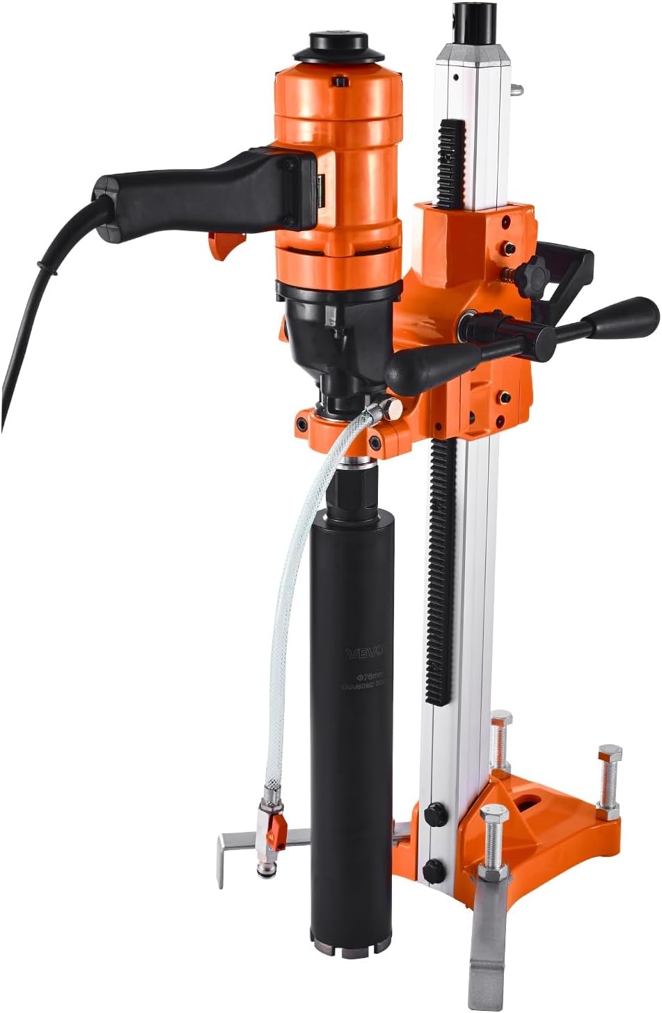 image:imageVEVOR Diamond Core Drilling Machine 8 in Drilling Diameter 2in1 Handheld amp StandMount Dry and Wet Concrete Core Drill Rig with 4 Drill Bits 10752300 RPM 2Speed for Concrete Brick Stone 1800W8in Core Drill 4 Bits Set