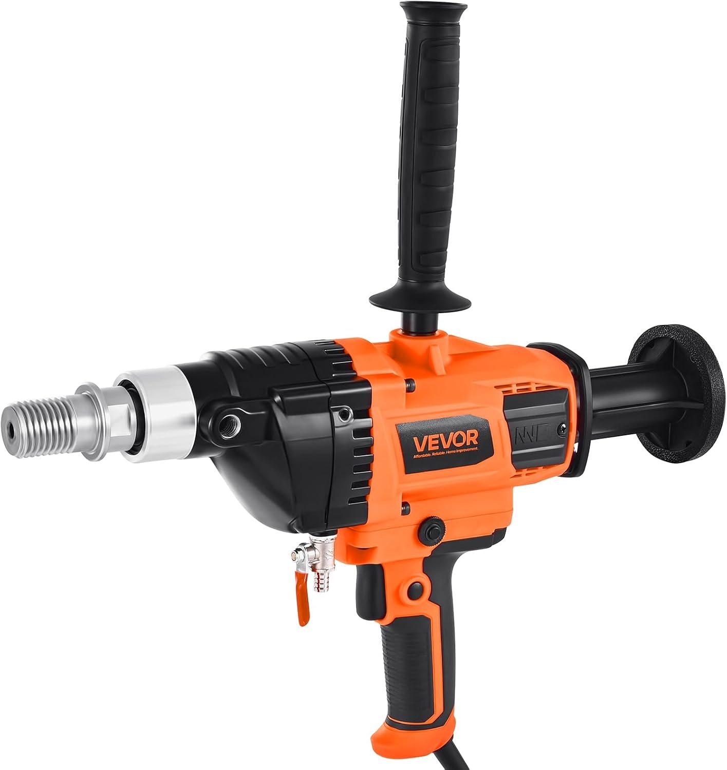 image:imageVEVOR Diamond Core Drilling Machine 8 in Drilling Diameter Handheld Dry and Wet Concrete Core Drill Rig with 4 Drill Bits 10752300 RPM 2Speed UNC1 147 Thread for Concrete Brick Stone 1800W63in Core Drill 4 Bits Set