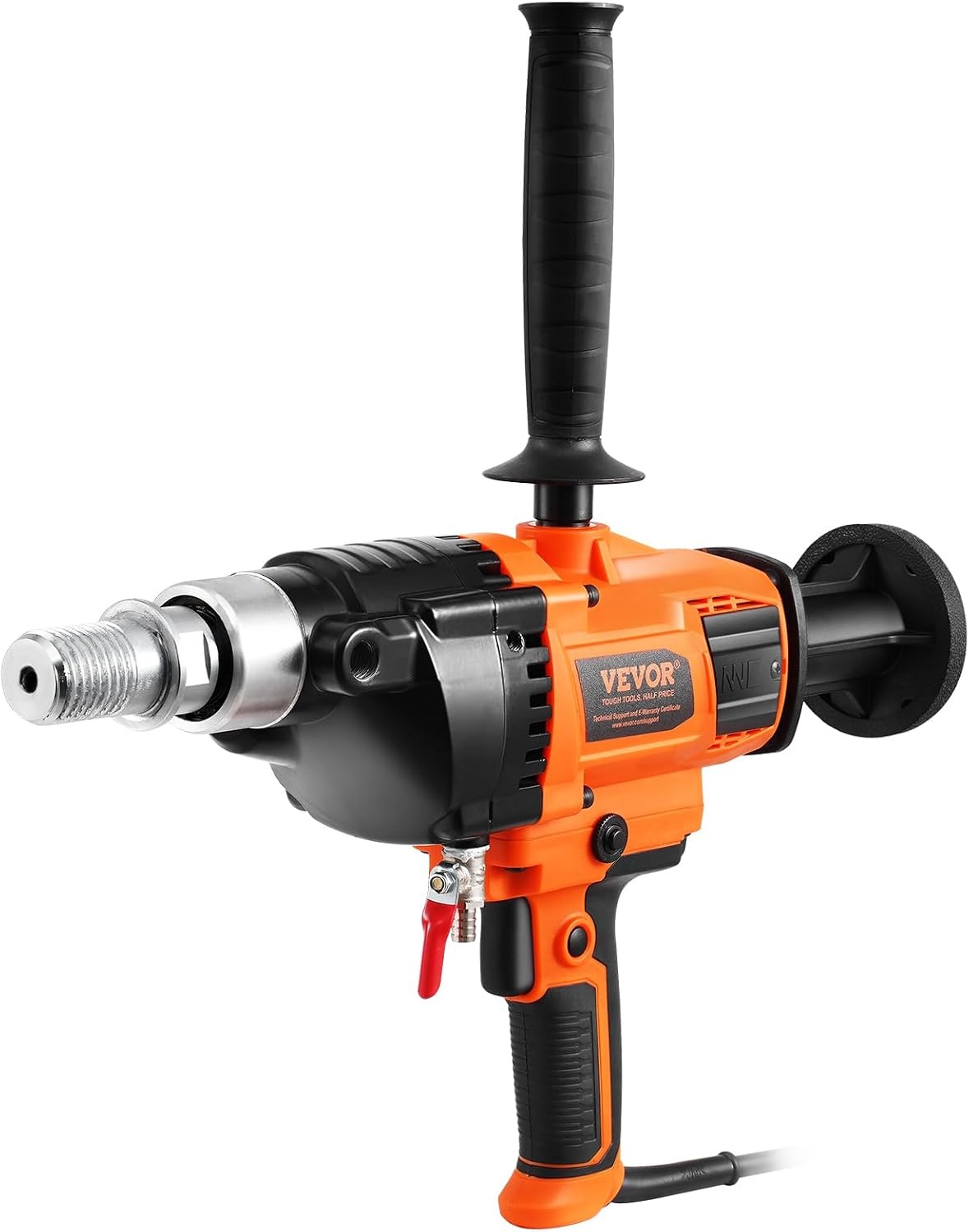 image:imageVEVOR Diamond Core Drilling Machine 8 in Drilling Diameter Handheld Dry and Wet Concrete Core Drill Rig with 4 Drill Bits 10752300 RPM 2Speed UNC1 147 Thread for Concrete Brick Stone 1800W63in Core Drill
