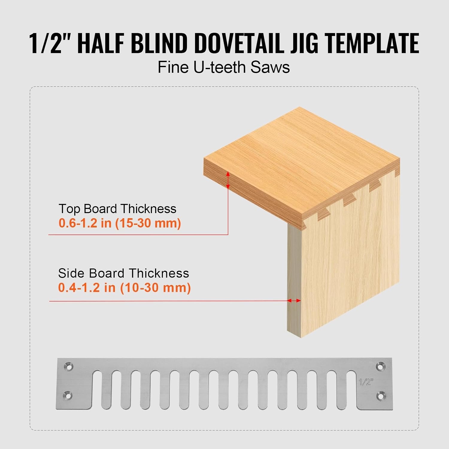 image:imageVEVOR Dovetail Jig 12 in Width Dove Tailing Router Jigs with 4 Router Bits amp 3 Templates Precise Alignment Dove Tail Jig Mortise and Tenon Woodworking Tools for Furniture amp Wood Cabinet Making Easy Operation Sturdy and DurableYellow Silver Black