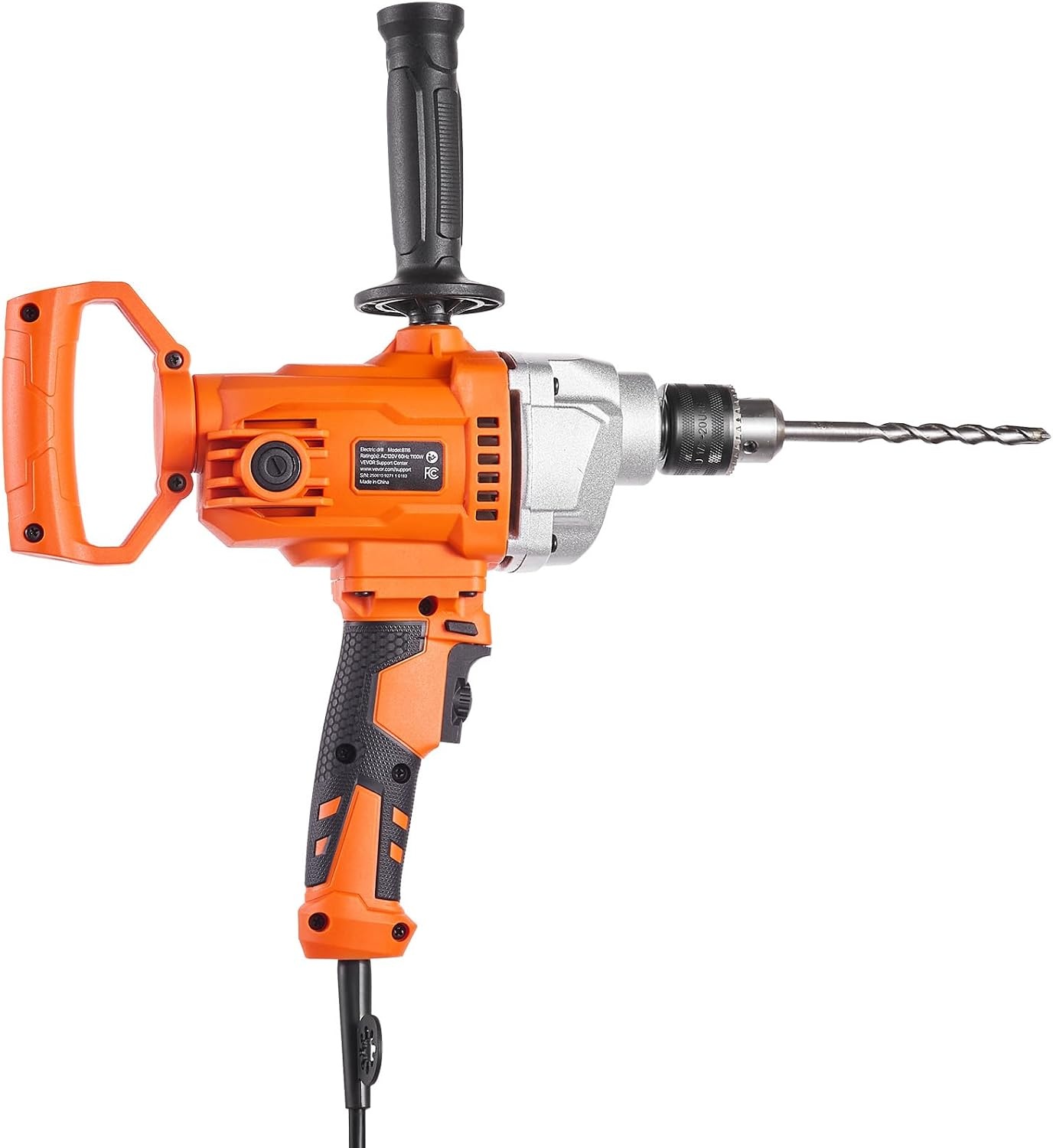image:imageVEVOR Drill Mixer 12 inch Corded Electric Drill Mixer Set 0850RPM 54A Mixing Drills Mixing Drills Machine with DHandle for Drilling amp Blending Handheld Cement Mixers for Fodder Paint Cement12inch 1100W