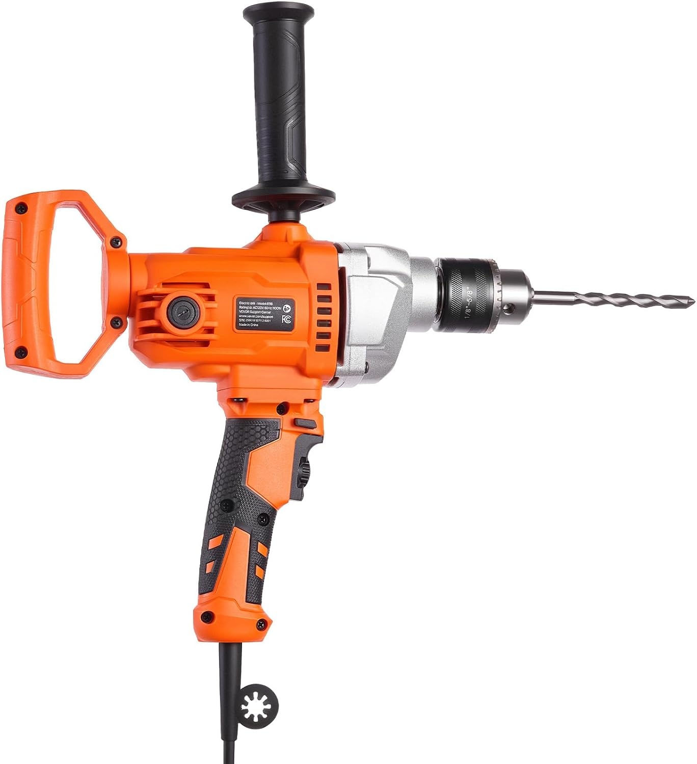 image:imageVEVOR Drill Mixer 12 inch Corded Electric Drill Mixer Set 0850RPM 54A Mixing Drills Mixing Drills Machine with DHandle for Drilling amp Blending Handheld Cement Mixers for Fodder Paint Cement58inch 1100W
