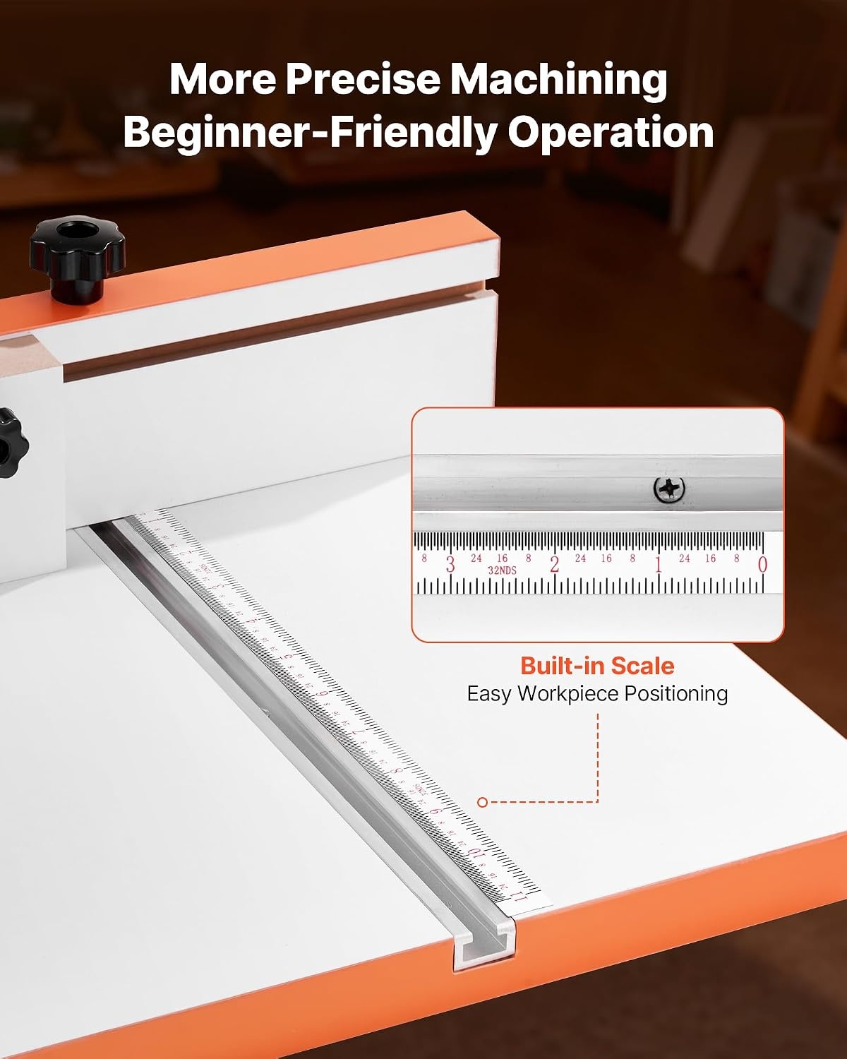 image:imageVEVOR Drill Press Table 2363 x 1173 in Worktable with an Adjustable Fence and Stop Block Highly Compatible TSlots MDF Tabletop BuiltIn Scale Support Multiple Clamps Vises for Drill Presses