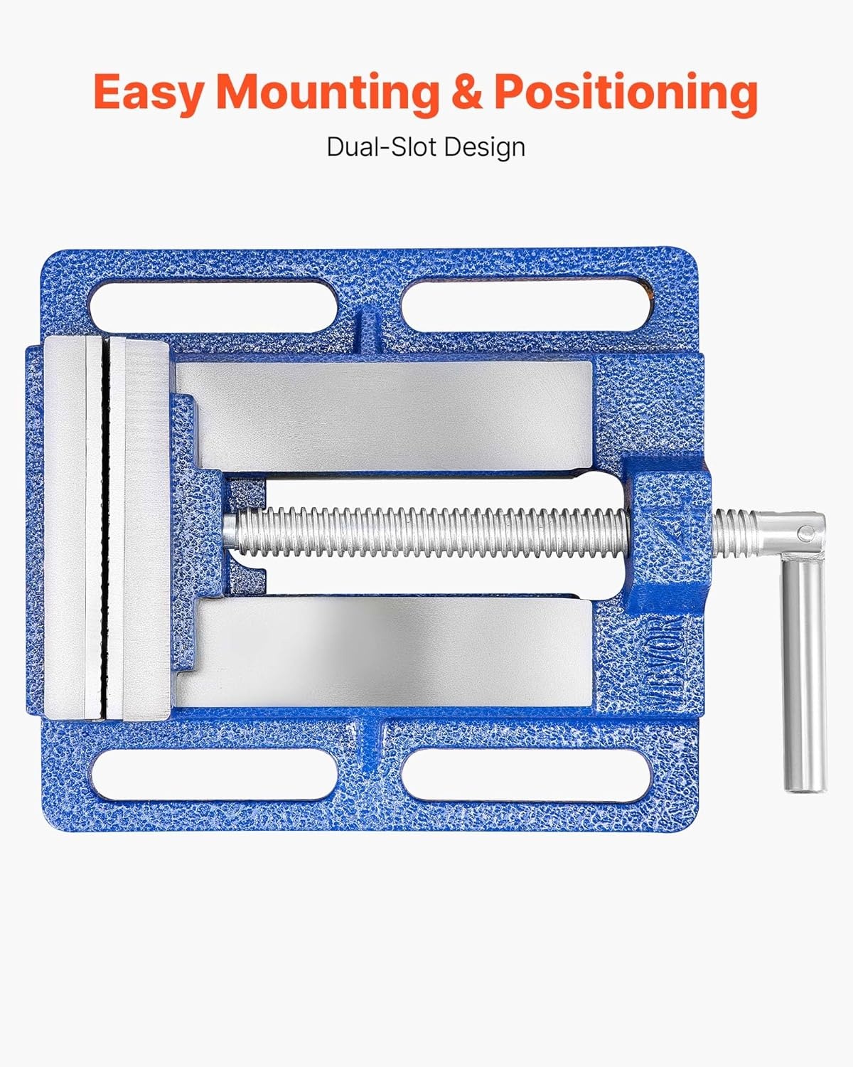 image:imageVEVOR Drill Press Vise 4 Inch Jaw Width Portable Bench Vise Slotted Base for Easy Installation Durable Cast Iron Construction Workbench Vice for Woodworking Metalworking Drilling and Cutting4inch