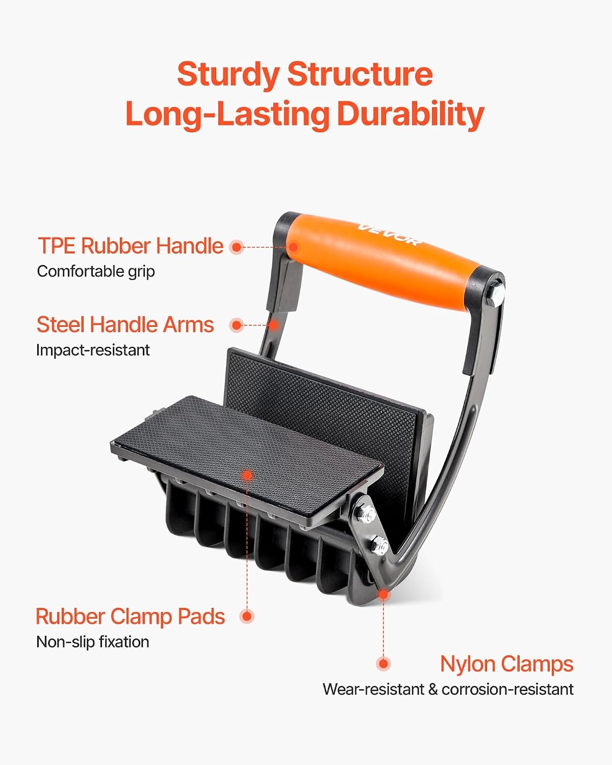 image:imageVEVOR Drywall Carrier 2 Pack Plywood Carriers Handles ABS Plastic Panel Carrier Tool with 176 lbs Load Bearing Lift and Carry Panel Mover for Plywood Drywall Particleboard Tempered GlassBlack