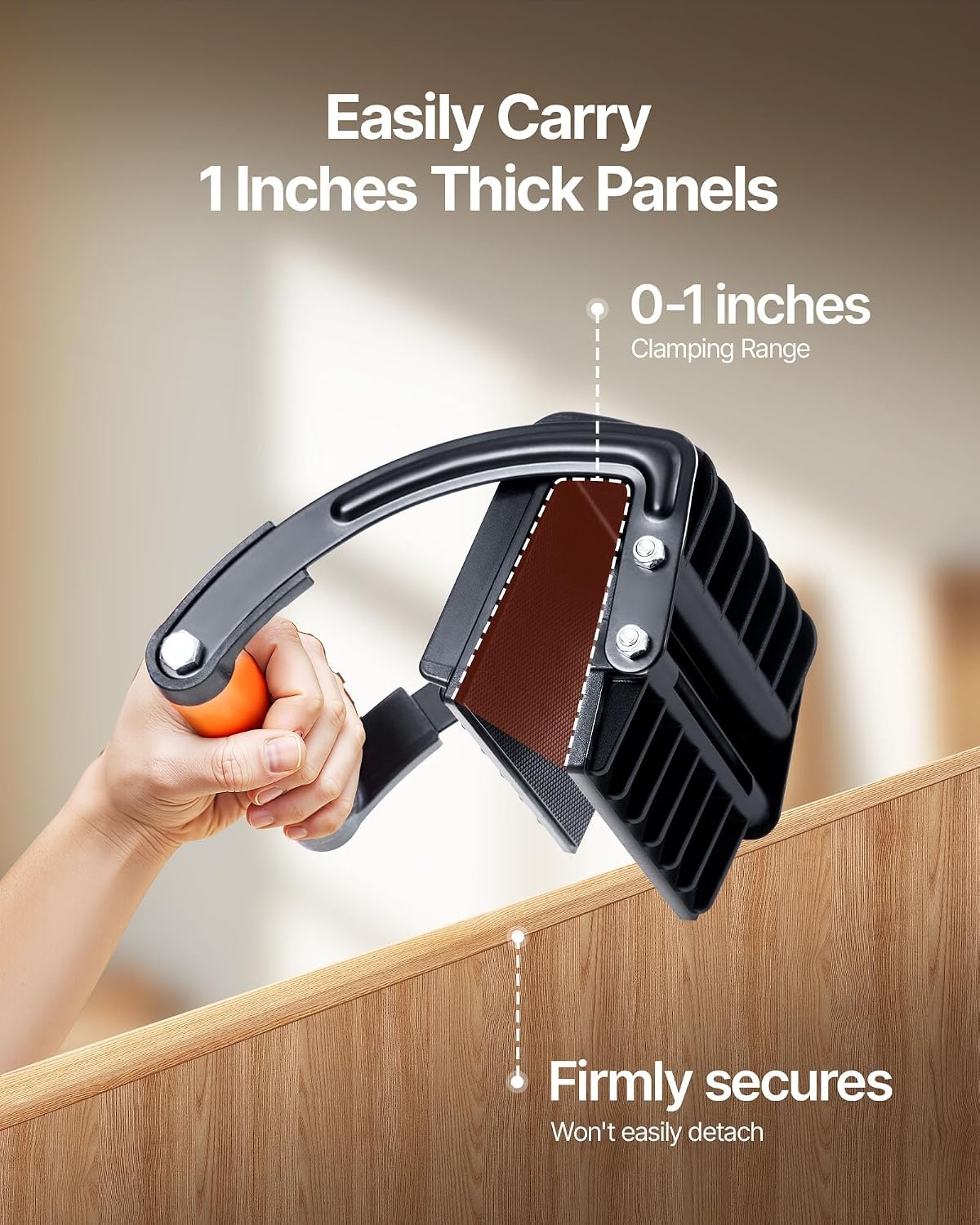 image:imageVEVOR Drywall Carrier 2 Pack Plywood Carriers Handles ABS Plastic Panel Carrier Tool with 176 lbs Load Bearing Lift and Carry Panel Mover for Plywood Drywall Particleboard Tempered GlassBlack