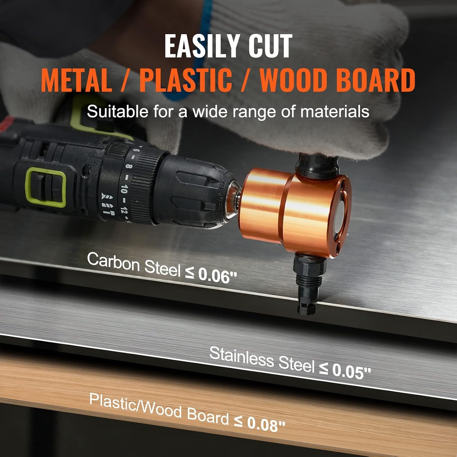 image:imageVEVOR Electric Metal Nibbler 625W Nibbler Metal Cutter 1000RPM High Speed Rotor 016in4mm Metal Nibbler 110V w Replaced Blades Storage Case Sheet Metal Nibbler for Cutting Stainless Steel AluminiumDouble Head Sheet Metal Nibbler Cutter