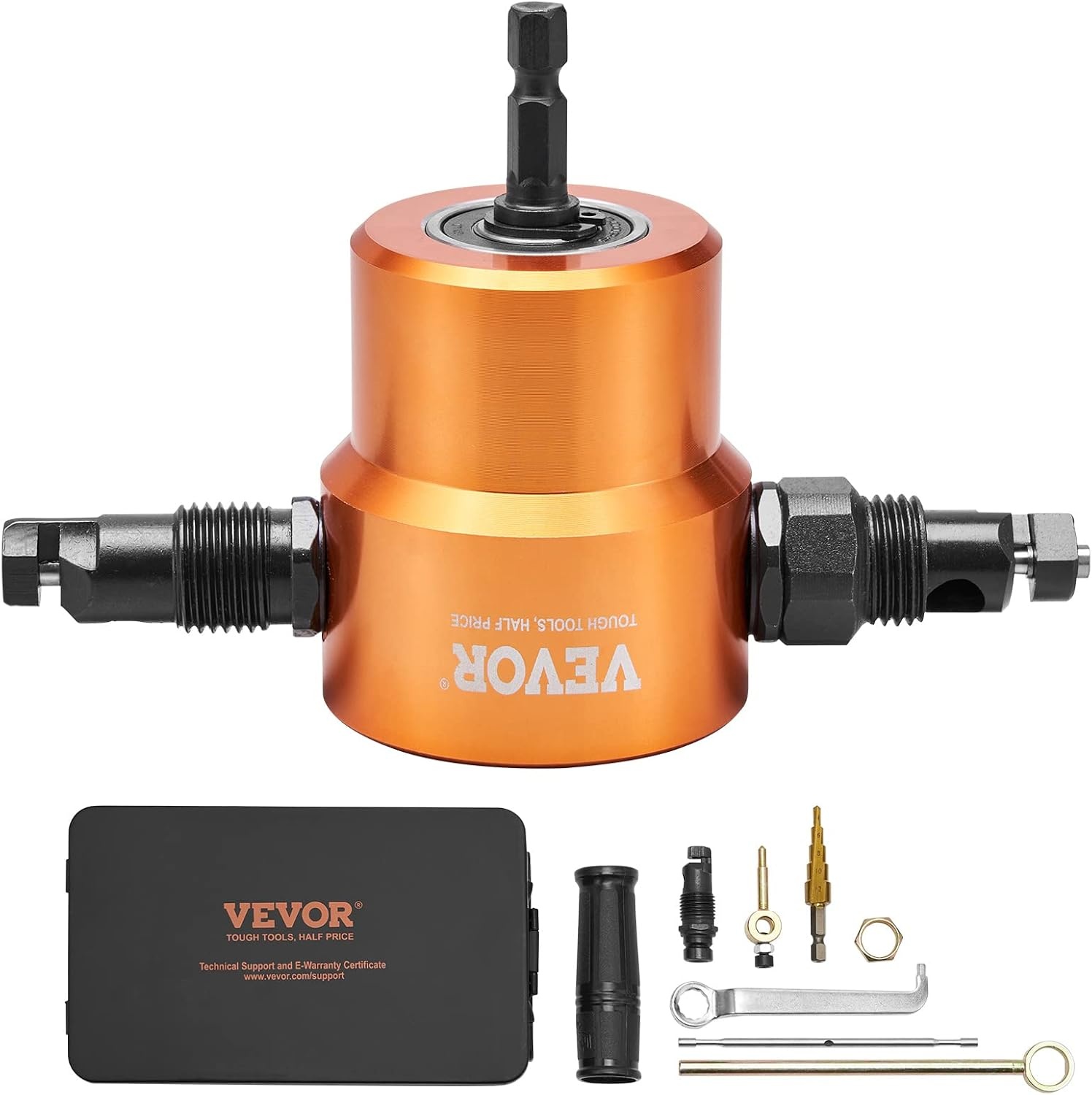 image:imageVEVOR Electric Metal Nibbler 625W Nibbler Metal Cutter 1000RPM High Speed Rotor 016in4mm Metal Nibbler 110V w Replaced Blades Storage Case Sheet Metal Nibbler for Cutting Stainless Steel AluminiumDouble Head Sheet Metal Nibbler Cutter