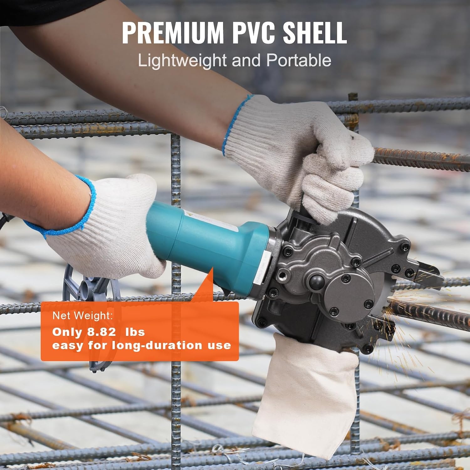 image:imageVEVOR Electric Rebar Cutter 1100W Portable Cuts up to 32 inch 440mm Rebar High Power Steel Concrete Cutter with Auxiliary Handle amp Tool Case RD101100W RCS40