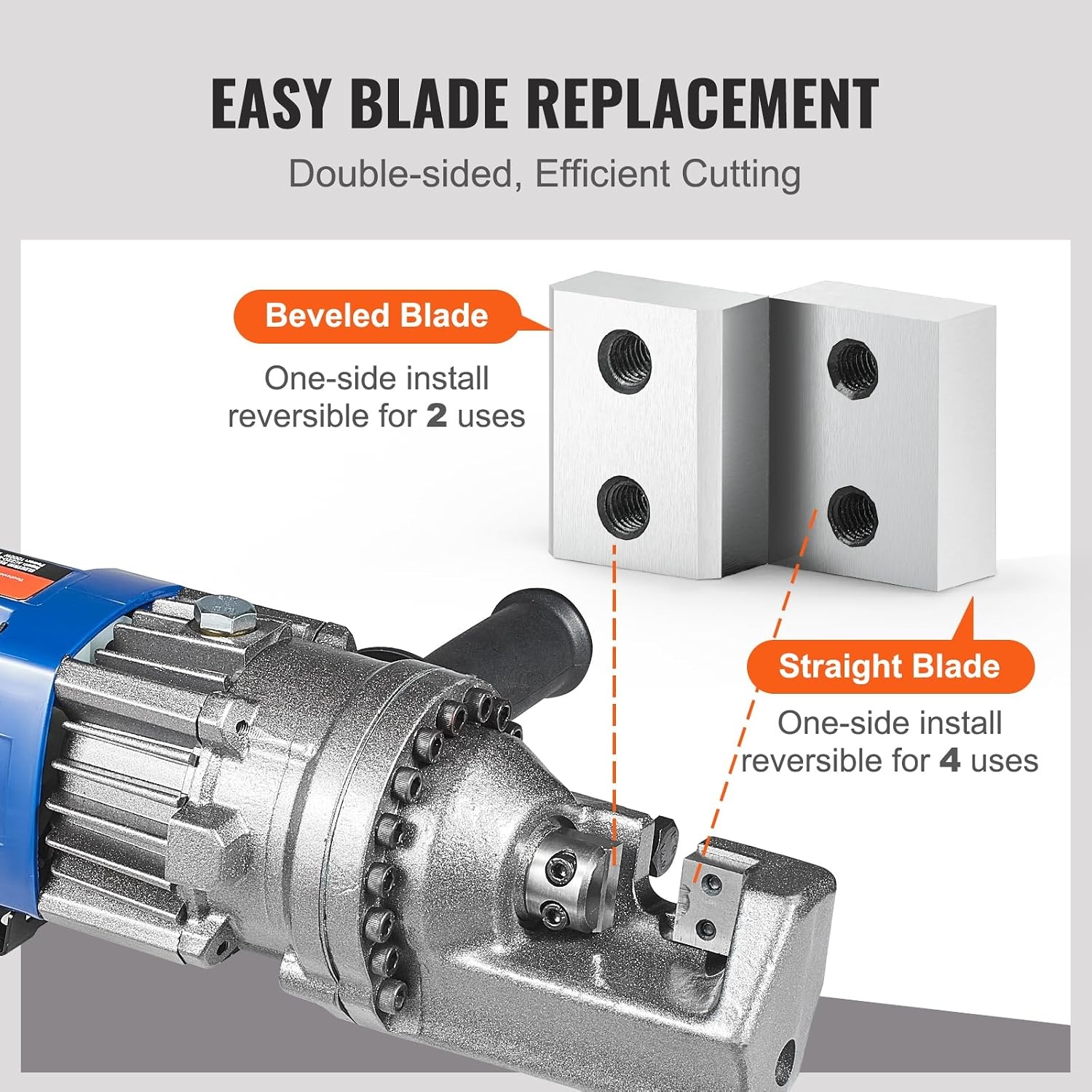 image:imageVEVOR Electric Rebar Cutter Replacement Blades 6 PCS 16mm58 Inch HRC5860 Hard Jaw Blades with 12 Hex Screws amp Spring Washers Fit RC16RC16 Rebar Blades