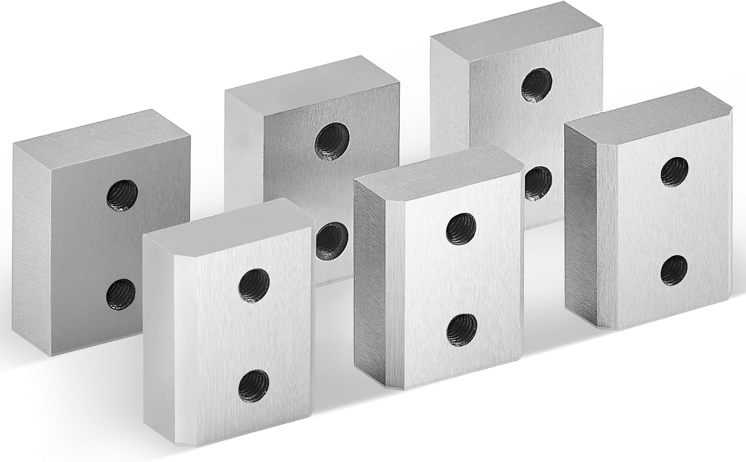image:imageVEVOR Electric Rebar Cutter Replacement Blades 6 PCS 16mm58 Inch HRC5860 Hard Jaw Blades with 12 Hex Screws amp Spring Washers Fit RC16RC2022 Rebar Blades