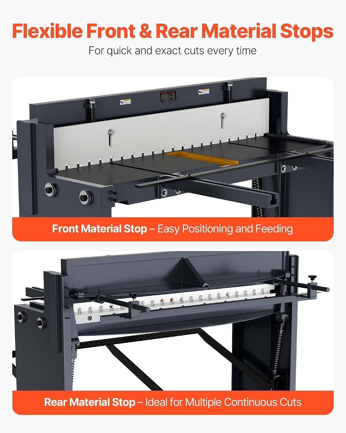 image:imageVEVOR Foot Stomp Sheet Metal Shear 52 in Width Manual Floor Shear with Soild Steel Frame Adjustable Blade Gap Material Stops FootPedal Control for Cutting Steel Copper Rebar and Aluminum