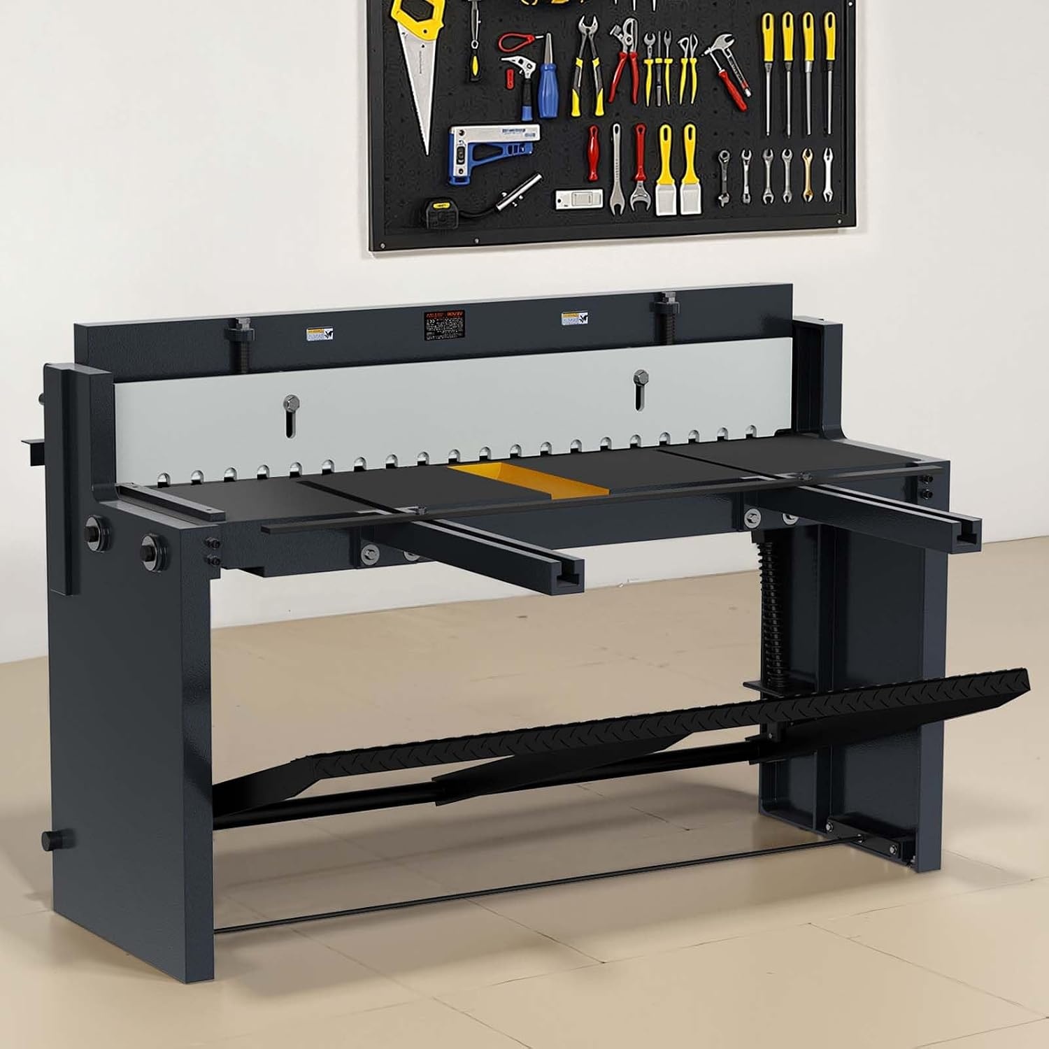 image:imageVEVOR Foot Stomp Sheet Metal Shear 52 in Width Manual Floor Shear with Soild Steel Frame Adjustable Blade Gap Material Stops FootPedal Control for Cutting Steel Copper Rebar and Aluminum