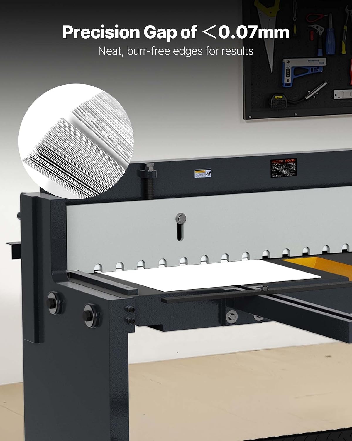 image:imageVEVOR Foot Stomp Sheet Metal Shear 52 in Width Manual Floor Shear with Soild Steel Frame Adjustable Blade Gap Material Stops FootPedal Control for Cutting Steel Copper Rebar and Aluminum