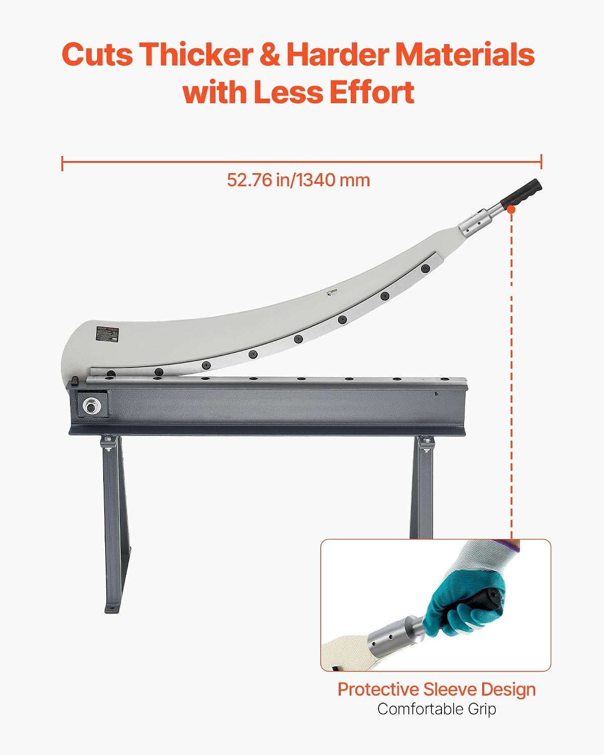 image:imageVEVOR Guillotine Shear 39 in Bed Width Benchtop Cutter Manual Hand Plate Shear for Metal Sheet Processing with Q235 Material High Precision Stand for PCB Board Aluminum Steel Copper Plastic