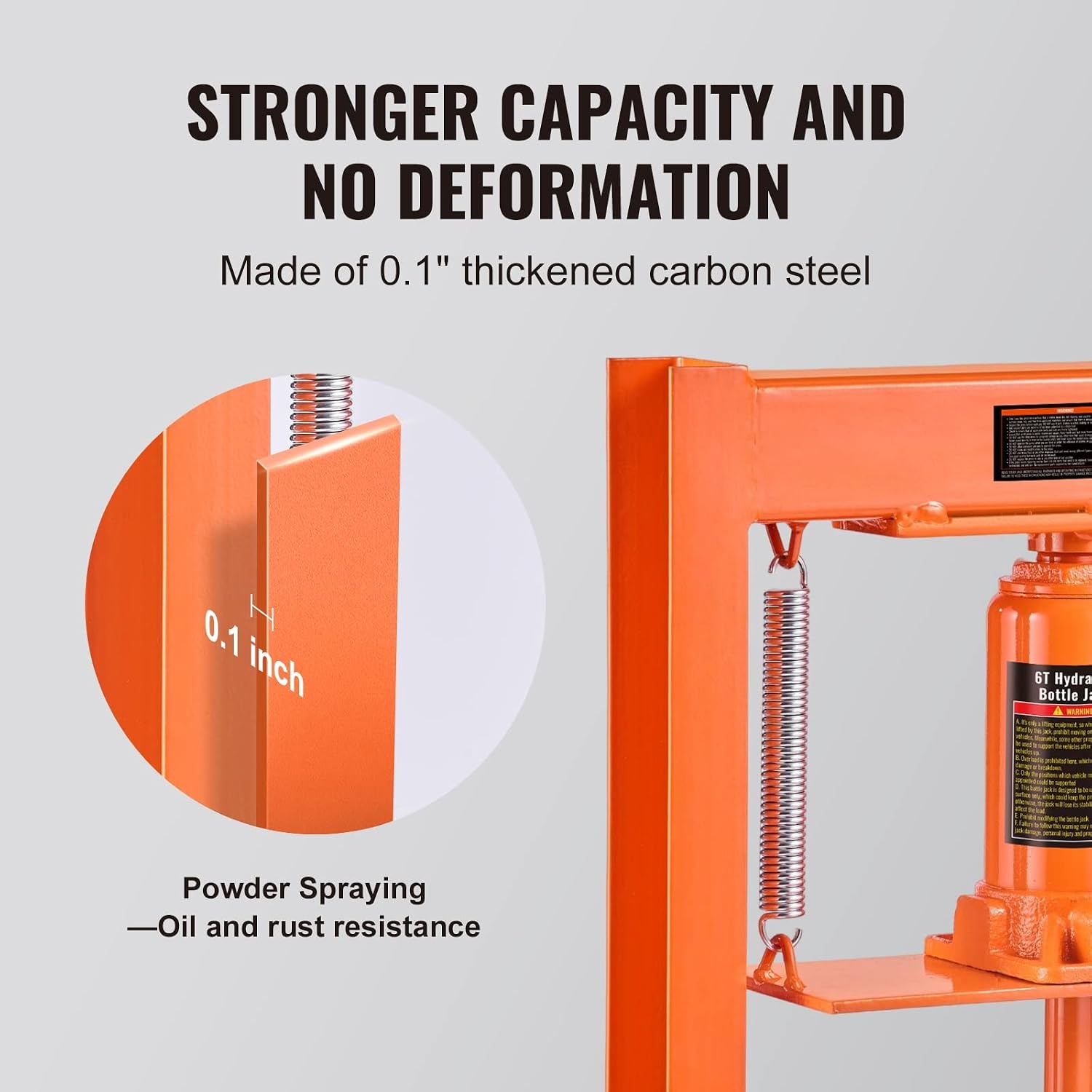 image:imageVEVOR Hydraulic Shop Press 20 T HFrame Pneumatic Shop Press with Press Plate Stable Garage Floor Adjustable Hydraulic Press with Triangular Support Fit for Bending Straightening amp Stamping6T