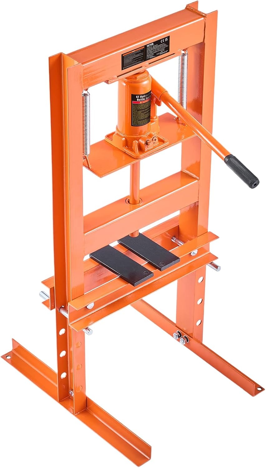 image:imageVEVOR Hydraulic Shop Press 20 T HFrame Pneumatic Shop Press with Press Plate Stable Garage Floor Adjustable Hydraulic Press with Triangular Support Fit for Bending Straightening amp Stamping6T