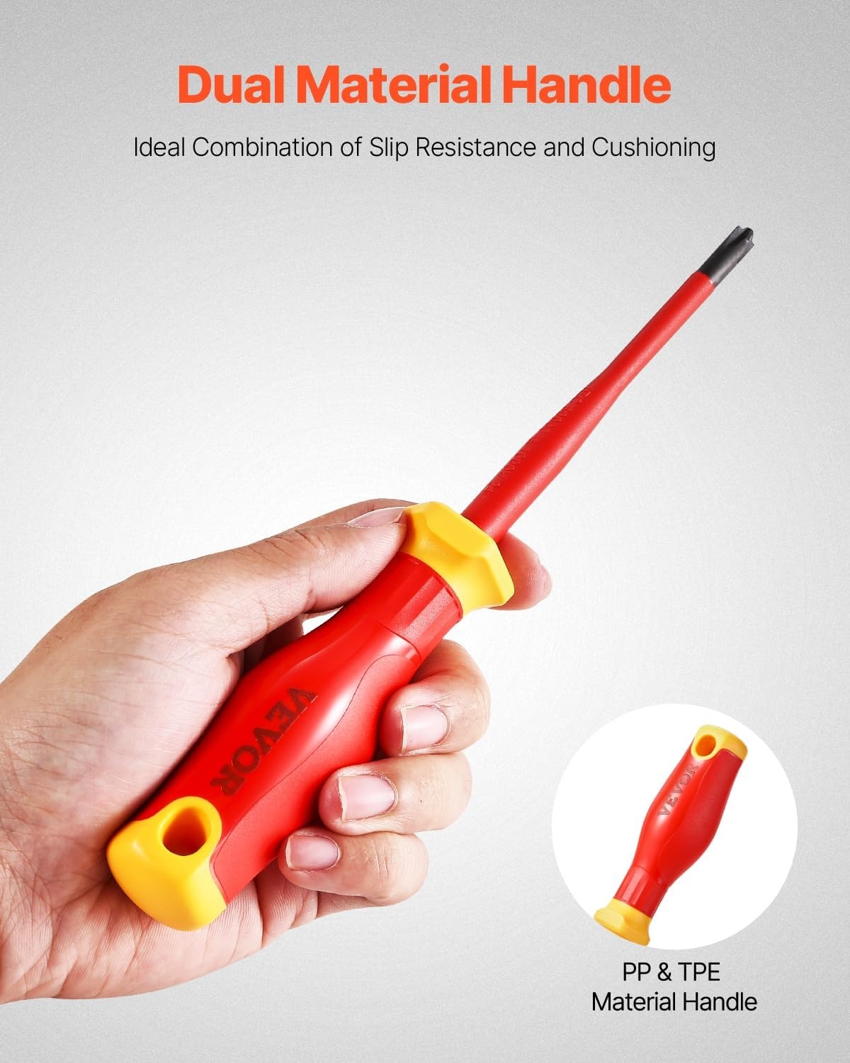 image:imageVEVOR Insulated Screwdriver Set 13Piece Professional Electrical Screwdriver Set 1000V Insulated Electrician Tool Set with Magnetic Phillips Slotted Pozi Torx Tips Screwdrivers for Electricians50pcs