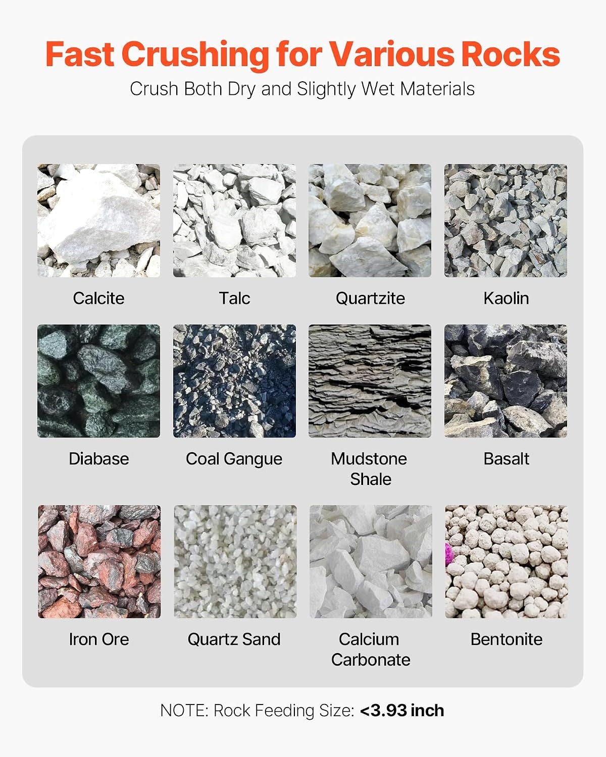 image:imageVEVOR Jaw Crusher Machine 22KW High Power Rock Stone Crush Machine 610 x 512 inch Feeding Port 1740 RPM Speed Stone Shatter Grinder Electric Stone Shatter 220V for Rock Coal Glass Bottle