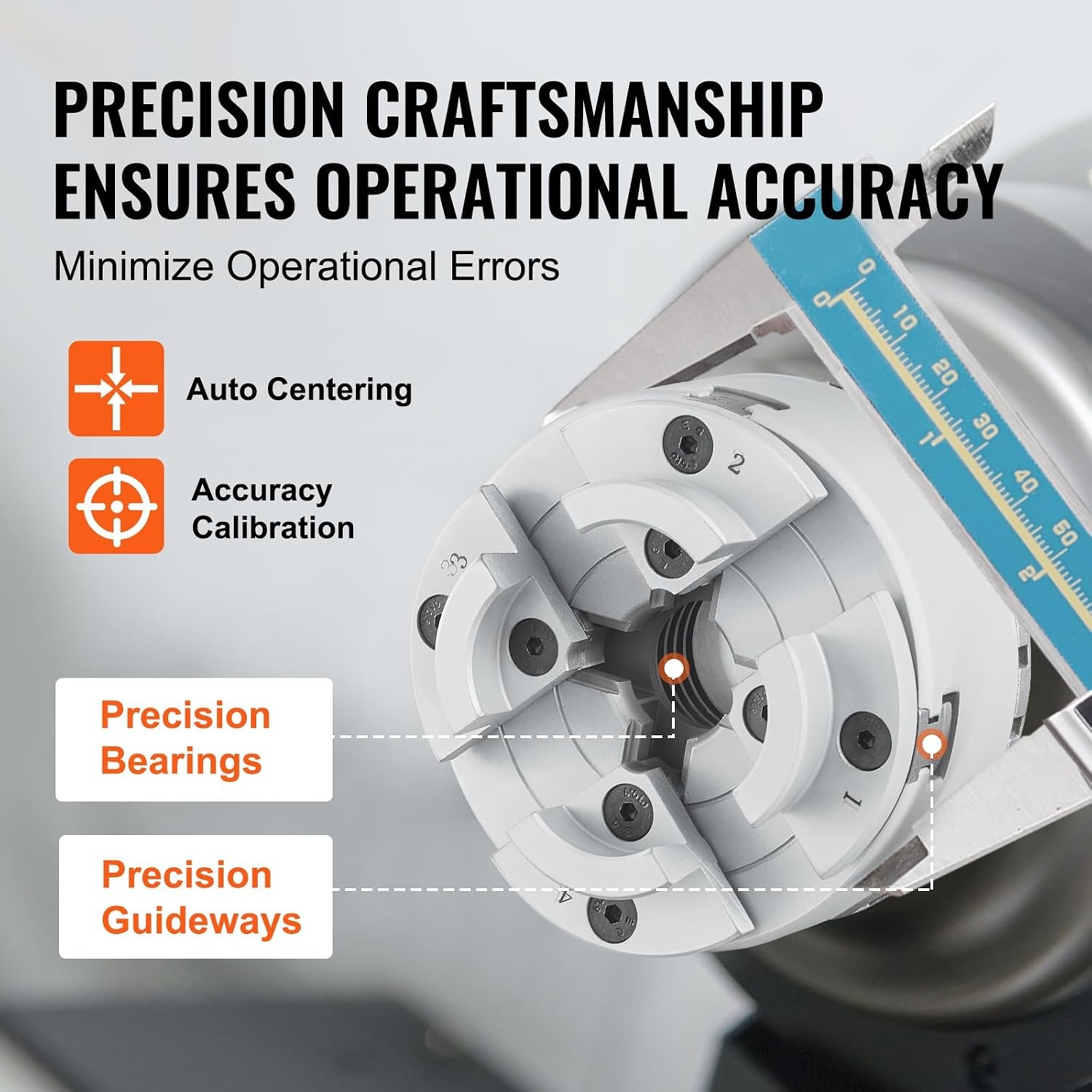 image:imageVEVOR KP234 Lathe Chuck 4Jaw 275 Diameter Metal Lathe Chuck Turning Machine Accessories Selfcentering Tool for Lathe Precision Machining Grinding Machines Milling Machines