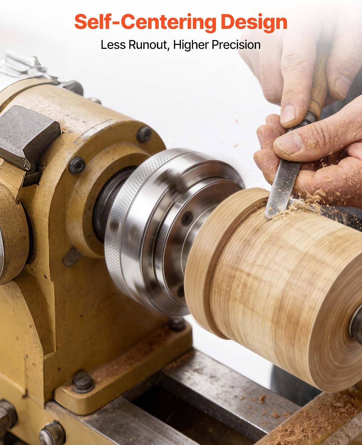 image:imageVEVOR KP96 Lathe Chuck 4Jaw 375 Diameter Metal Lathe Chuck Turning Machine Accessories Selfcentering Tool for Lathe Precision Machining Grinding Machines Milling Machines4in