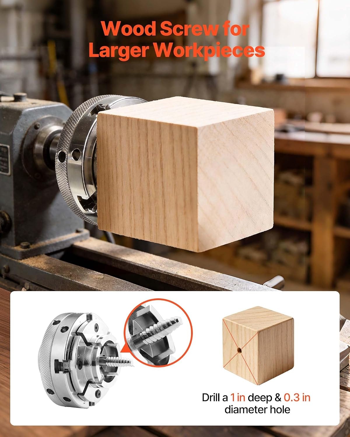 image:imageVEVOR KP96 Lathe Chuck 4Jaw 375 Diameter Metal Lathe Chuck Turning Machine Accessories Selfcentering Tool for Lathe Precision Machining Grinding Machines Milling Machines4in