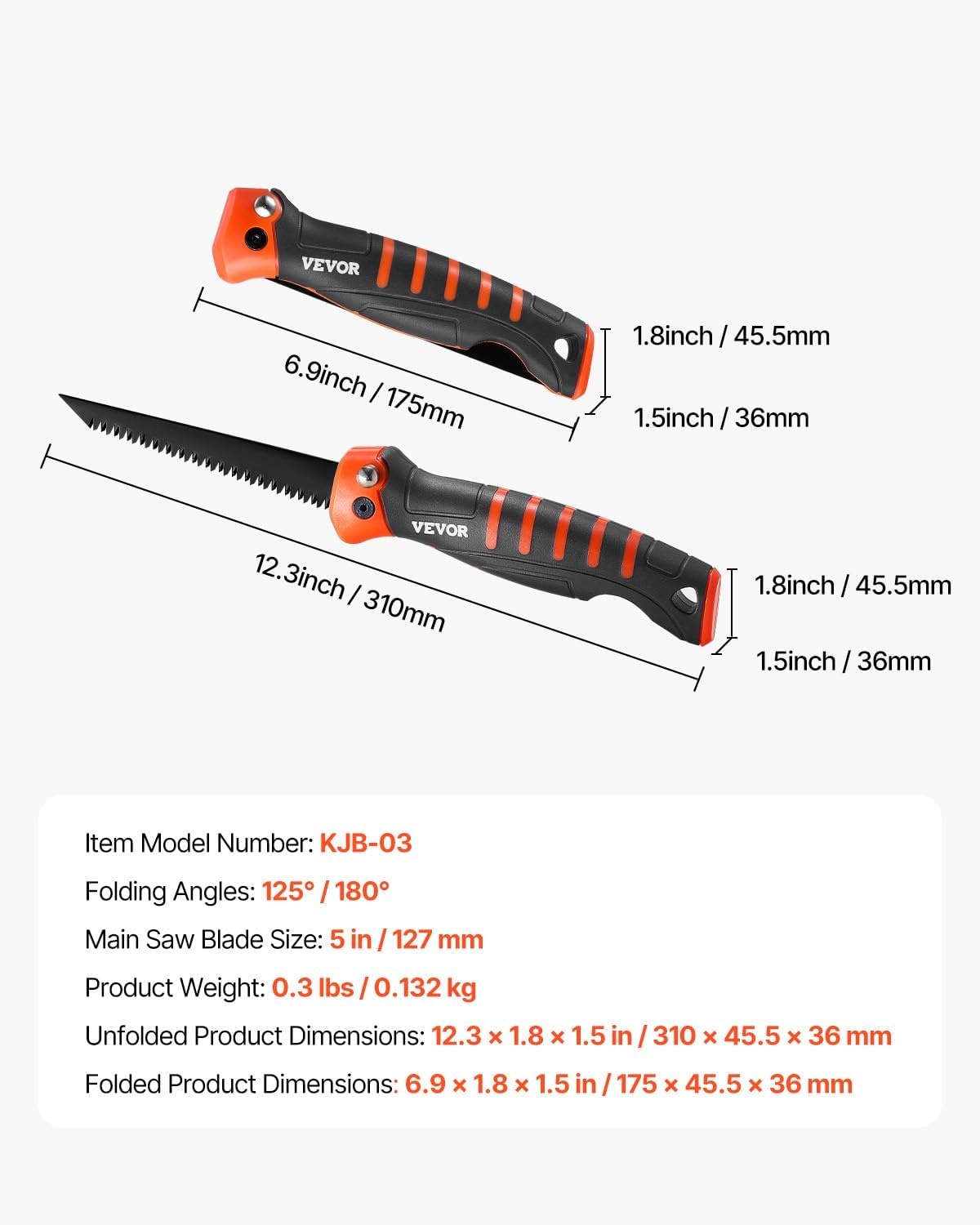 image:imageVEVOR Keyhole Saw 6 in Soft Grip Handle 8in1 MultiBlades Drywall Triple Ground Teeth for Cutting Drywall Wood Metel Plastic Plywood Wallboard Thin Sheet5 inch