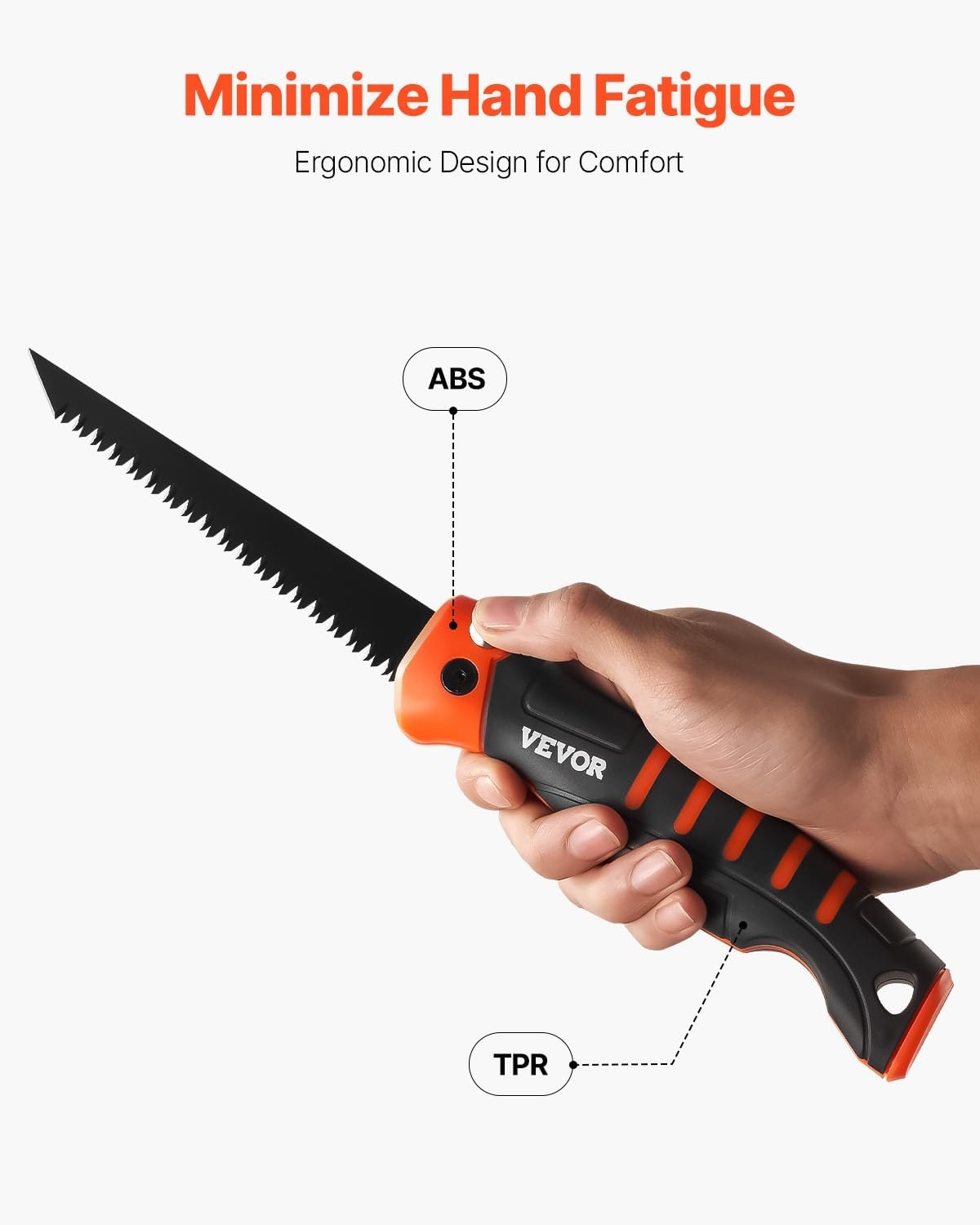 image:imageVEVOR Keyhole Saw 6 in Soft Grip Handle 8in1 MultiBlades Drywall Triple Ground Teeth for Cutting Drywall Wood Metel Plastic Plywood Wallboard Thin Sheet5 inch