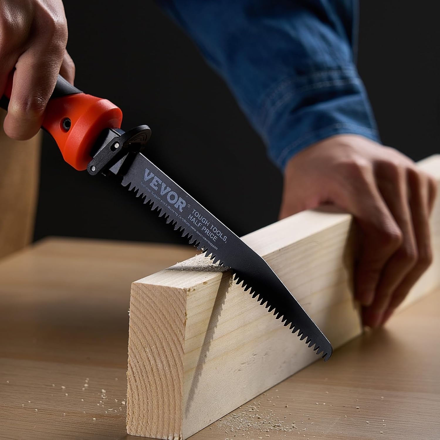 image:imageVEVOR Keyhole Saw 6 in Soft Grip Handle 8in1 MultiBlades Drywall Triple Ground Teeth for Cutting Drywall Wood Metel Plastic Plywood Wallboard Thin Sheet6 inch