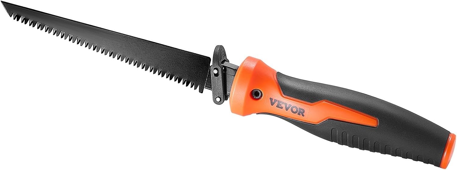 image:imageVEVOR Keyhole Saw 6 in Soft Grip Handle 8in1 MultiBlades Drywall Triple Ground Teeth for Cutting Drywall Wood Metel Plastic Plywood Wallboard Thin Sheet6 inch