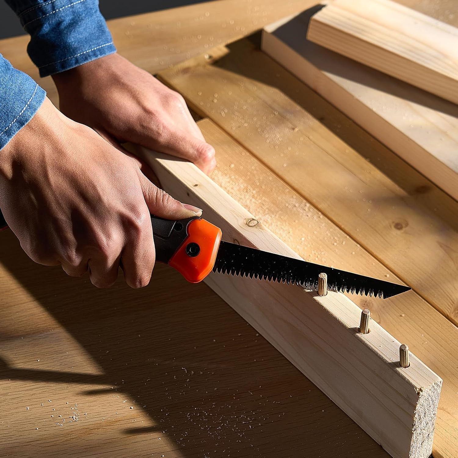 image:imageVEVOR Keyhole Saw 6 in Soft Grip Handle 8in1 MultiBlades Drywall Triple Ground Teeth for Cutting Drywall Wood Metel Plastic Plywood Wallboard Thin Sheet5 inch