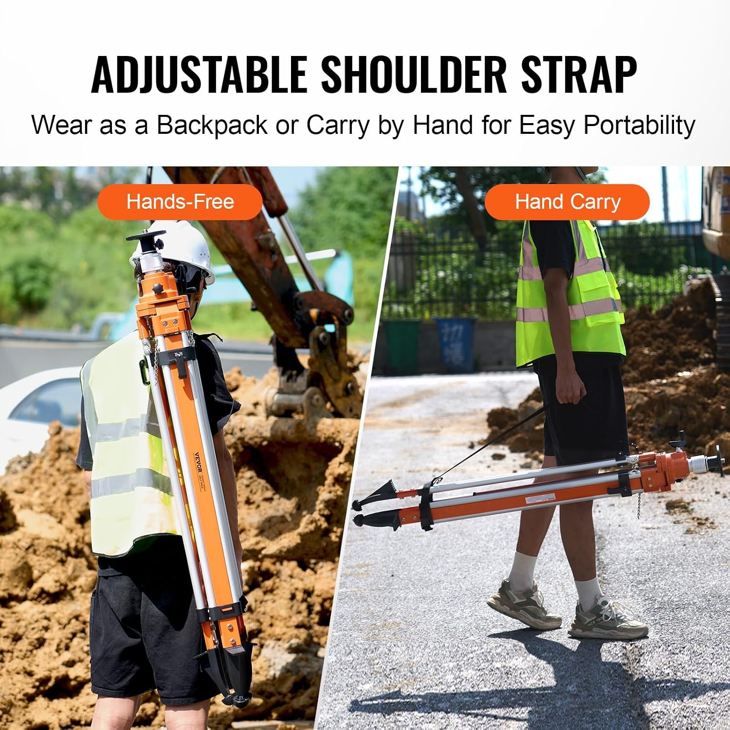 image:imageVEVOR Laser Level Tripod Stand 5811 Thread Mount 450711437 inch Height Adjustment Heavy Duty Survey Tripod with Level Bubble amp Diffusion Limiter Liftable NonSkid Feet for ConstructionLiftableprofessional