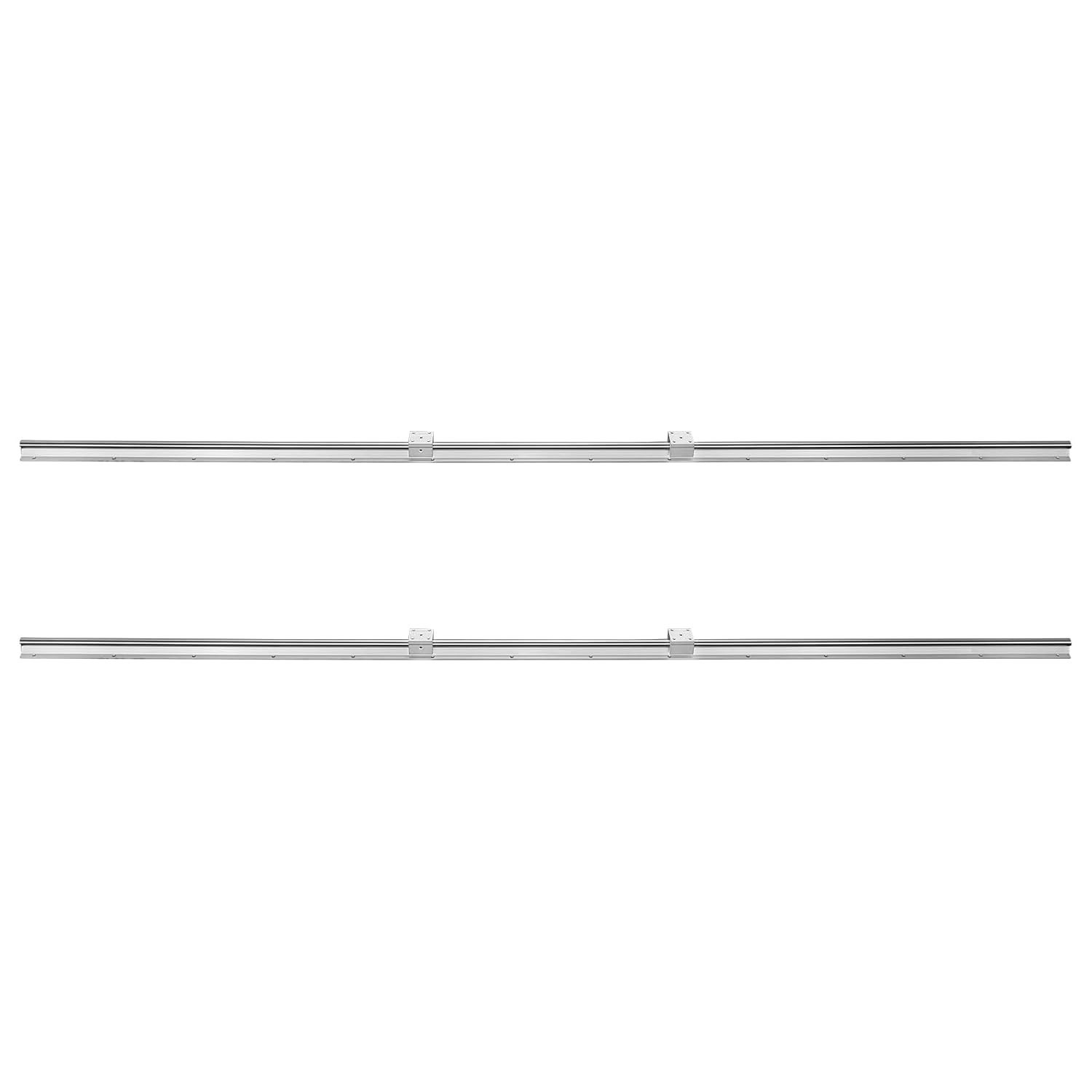 image:imageVEVOR Linear Rail 2 PCS SBR 202200mm Linear Guideway Rail and 4 PCS SBR20UU Square Type Carriage Bearing Blocks Linear Guide Rails for Automated Machines Equipments and DIY CNC Routers