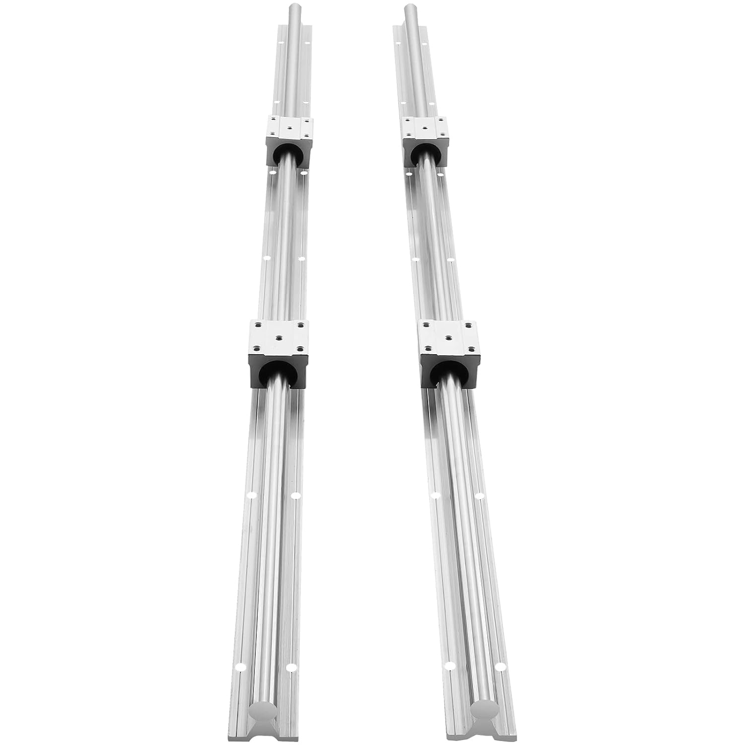 image:imageVEVOR Linear Rail 2 Set SBR201000mm Linear Slide Rail and 4 PCS SBR20UU Bearing Block Linear Slide Guide for Automated Machines and Equipments