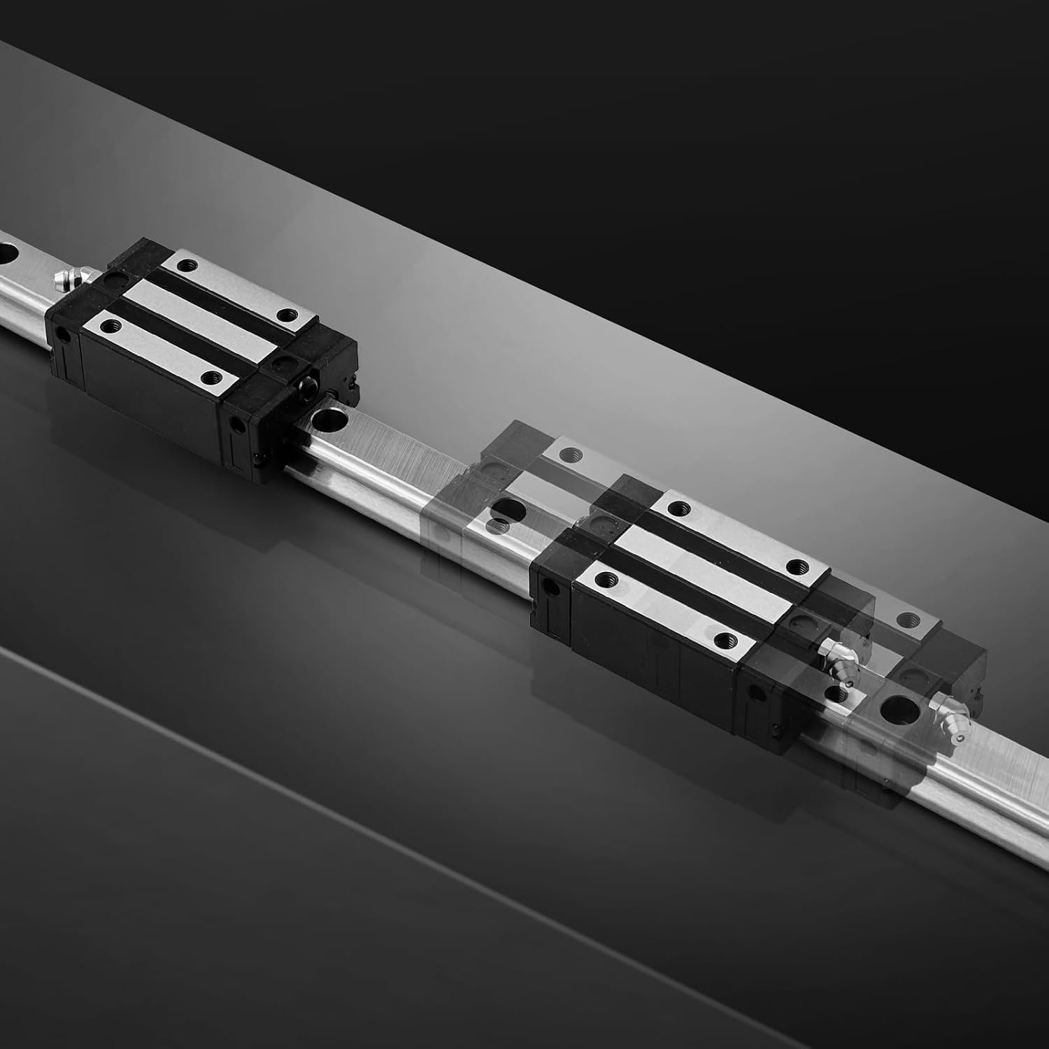 image:imageVEVOR Linear Rail Guide Kit HGR20 2PCS 600 mm 2362 inch Linear Rails and 1PCS Ball Screw 4PCS Slide Blocks with BF12BK12 End Support Coupling and Nut Housing for DIY CNC Routers Lathes Linear Rail Slide HGR20600mm394 x 18 x 12 in