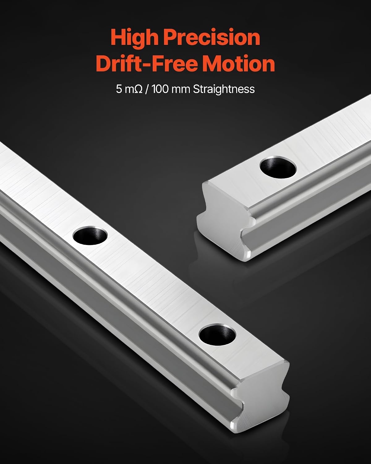 image:imageVEVOR Linear Rail Guide Kit HGR20 2PCS 600 mm 2362 inch Linear Rails and 1PCS Ball Screw 4PCS Slide Blocks with BF12BK12 End Support Coupling and Nut Housing for DIY CNC Routers Lathes Linear Rail Slide HGR20600mm236 x 41 x 2 in