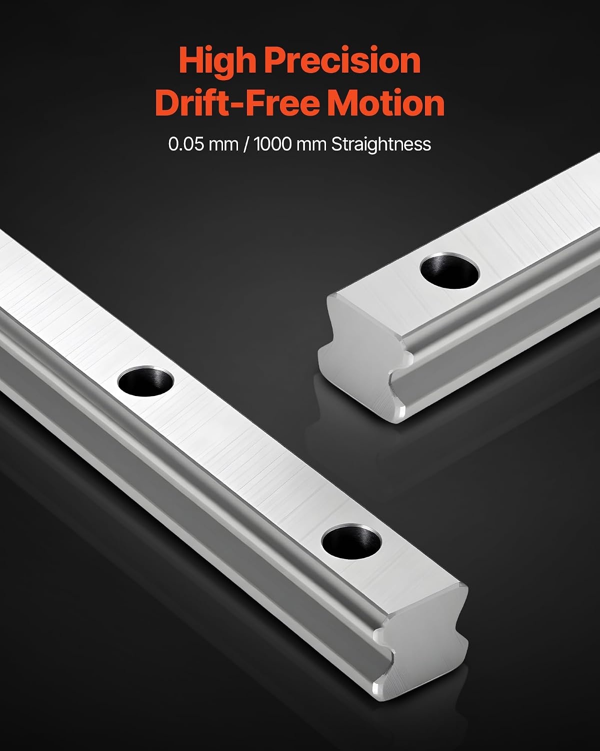 image:imageVEVOR Linear Rail Guide Kit HGR20 2PCS 600 mm 2362 inch Linear Rails and 1PCS Ball Screw 4PCS Slide Blocks with BF12BK12 End Support Coupling and Nut Housing for DIY CNC Routers Lathes Linear Rail Slide HGR20600mm394 x 18 x 12 in