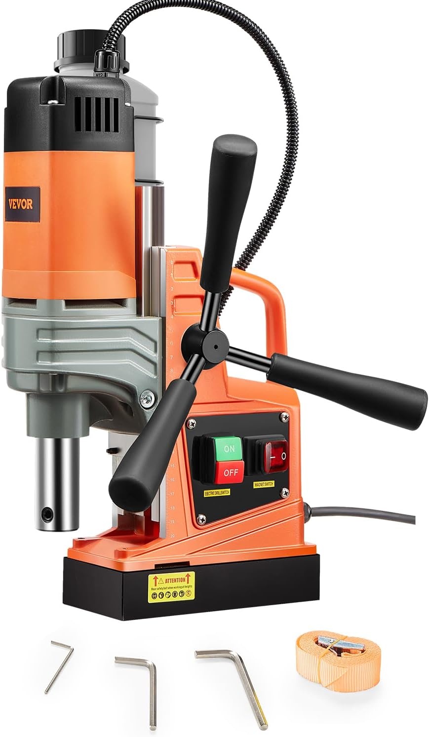 image:imageVEVOR Mag Drill Press 1300W 157 Boring Diameter 2922lbf Power Portable Magnetic Drill 810 PRM Electric Drilling Machine for Metal Surface Industrial and Home Improvementw 16