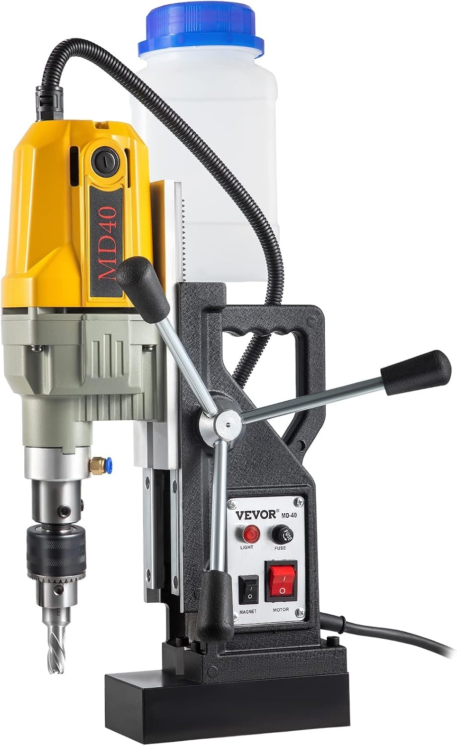 image:imageVEVOR Magnetic Drill 1100W 157 Boring Diameter 2697lbf12000N Portable Electric Mag Drill Press with 7 Bits 580 RPM Max Speed Drilling Machine for any Surface and Home Improvement12pcs